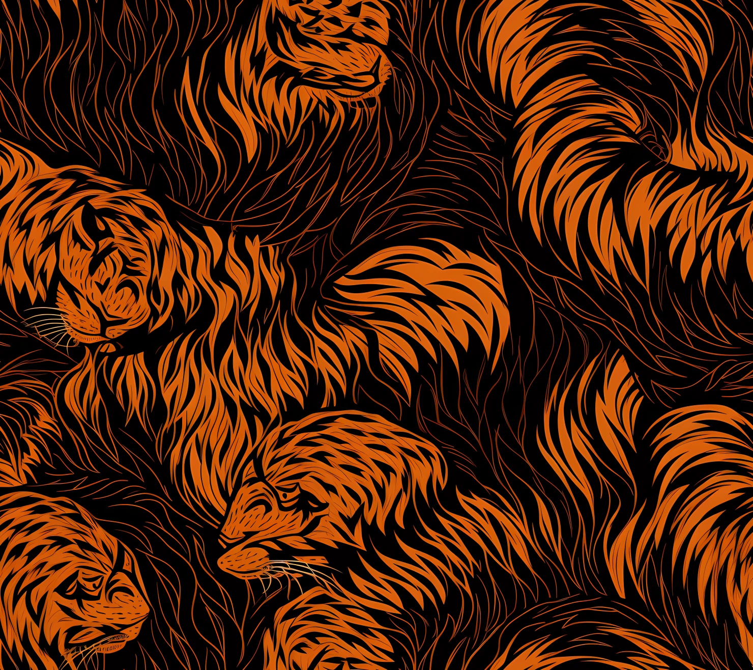 Tiger skin seamless pattern on a light color background #30251