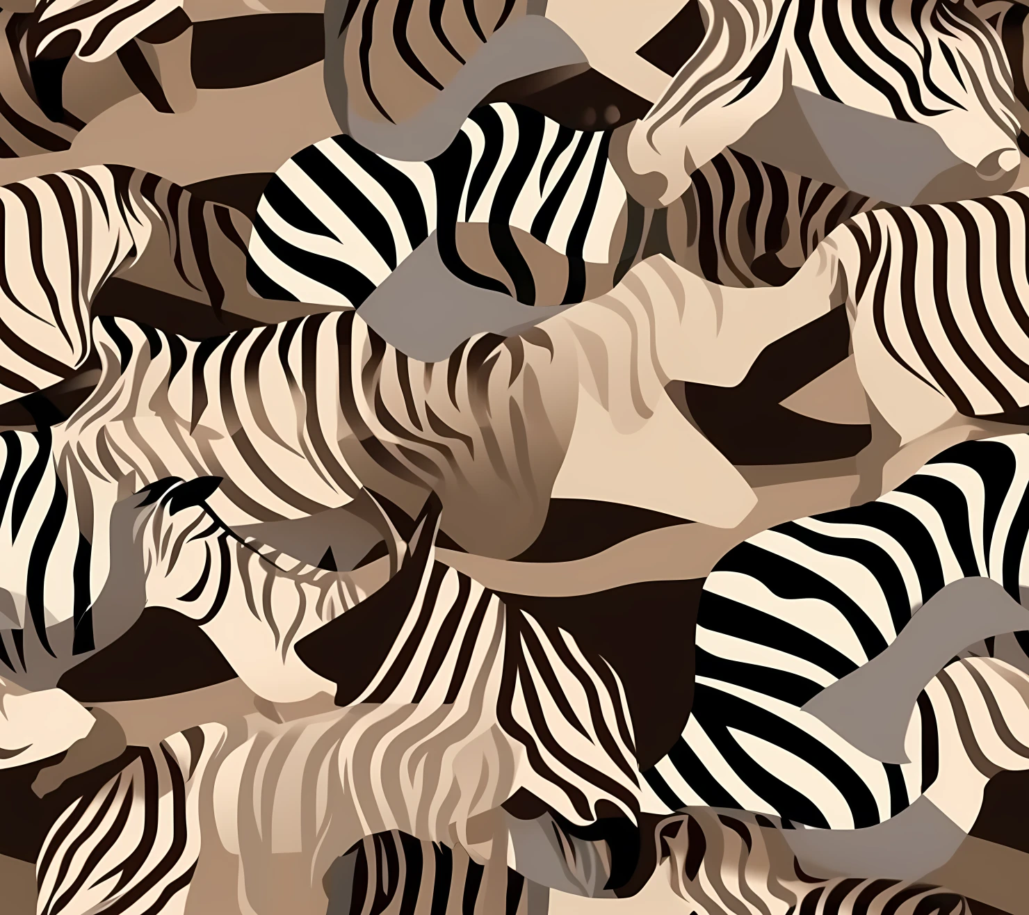 Zebra skin seamless pattern on a light color background #30270