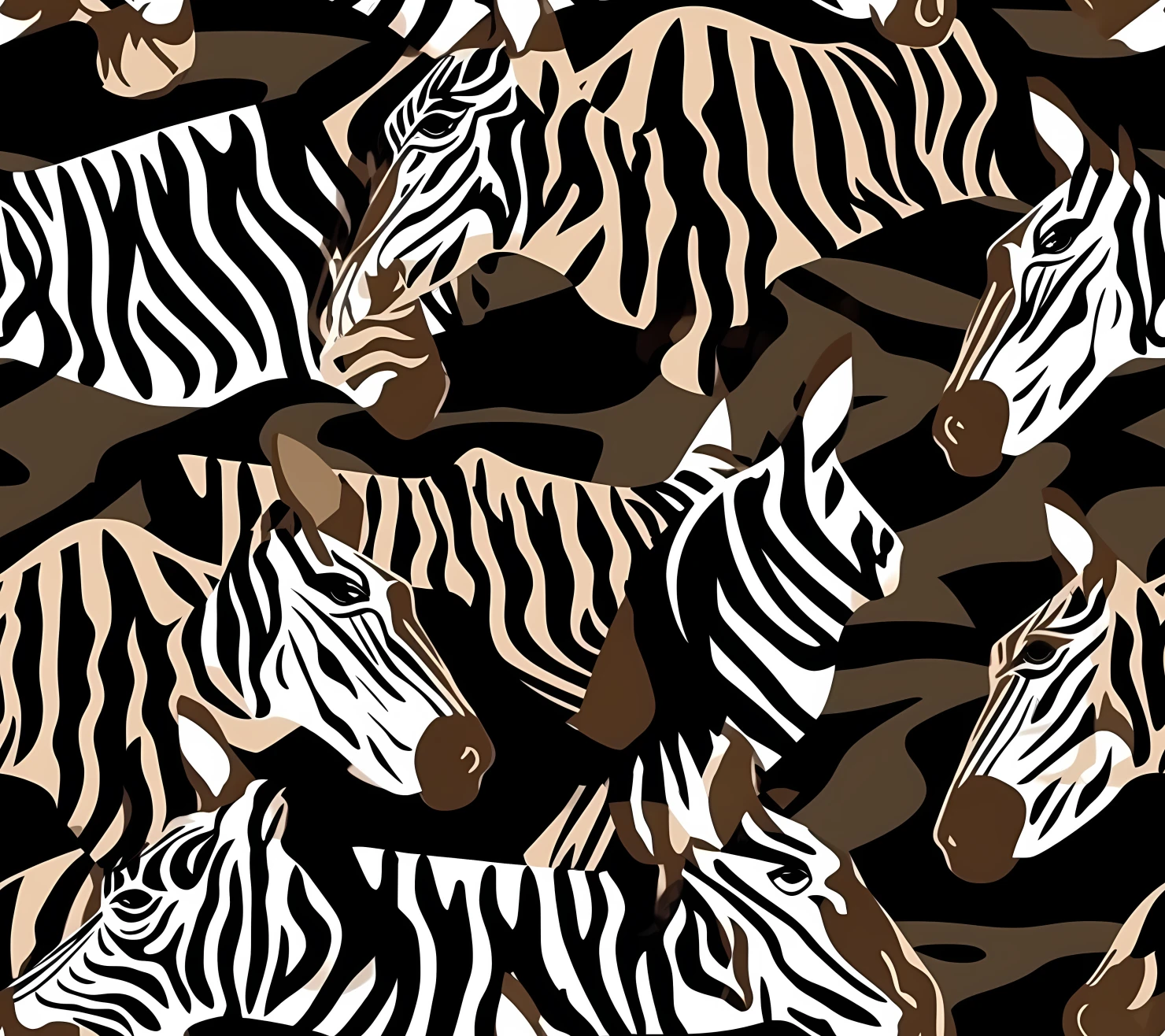 Zebra skin seamless pattern on a light color background #30271