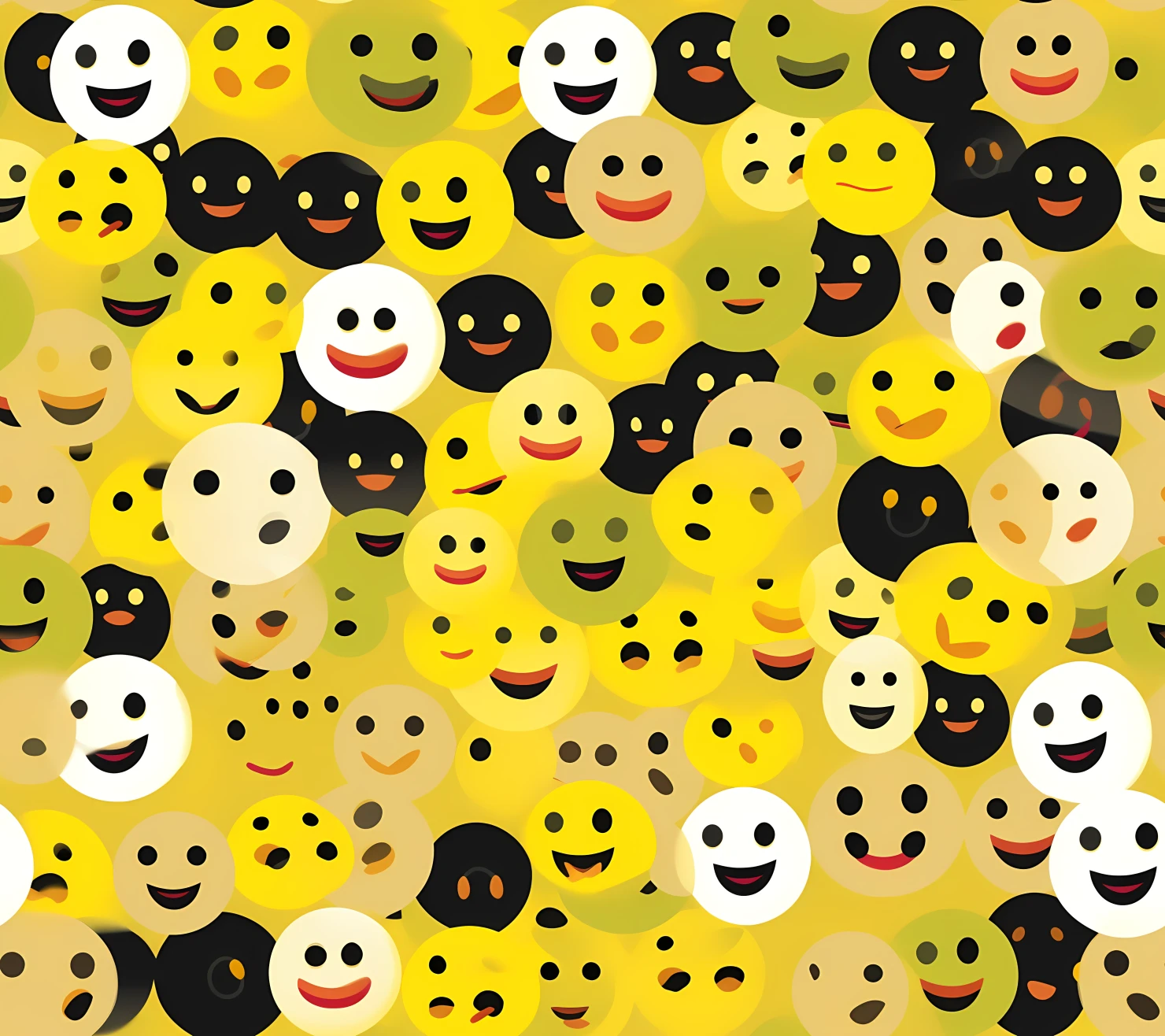 Smiley face boho seamless pattern on a light color background #30281