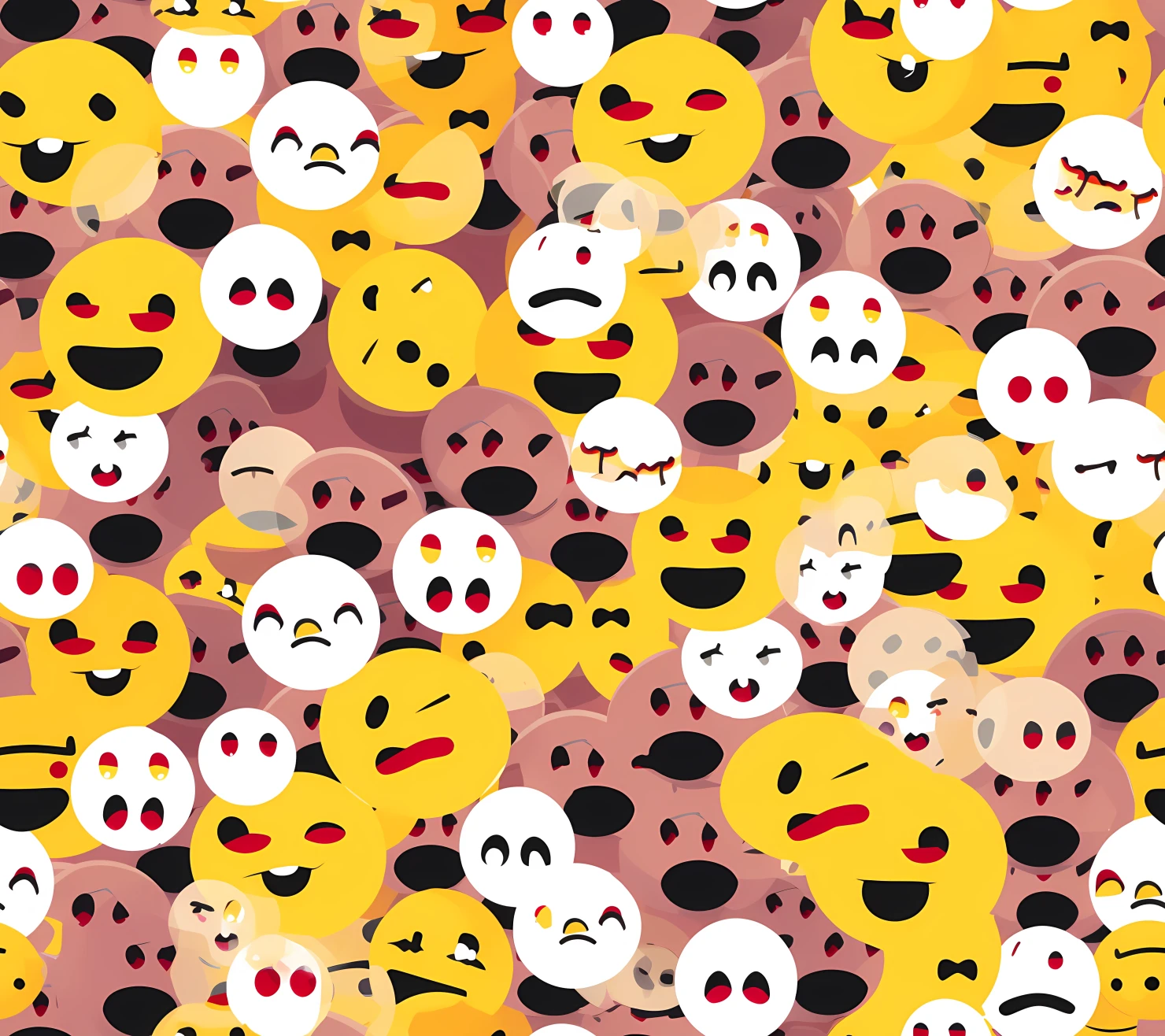 Smiley face boho seamless pattern on a light color background #30284
