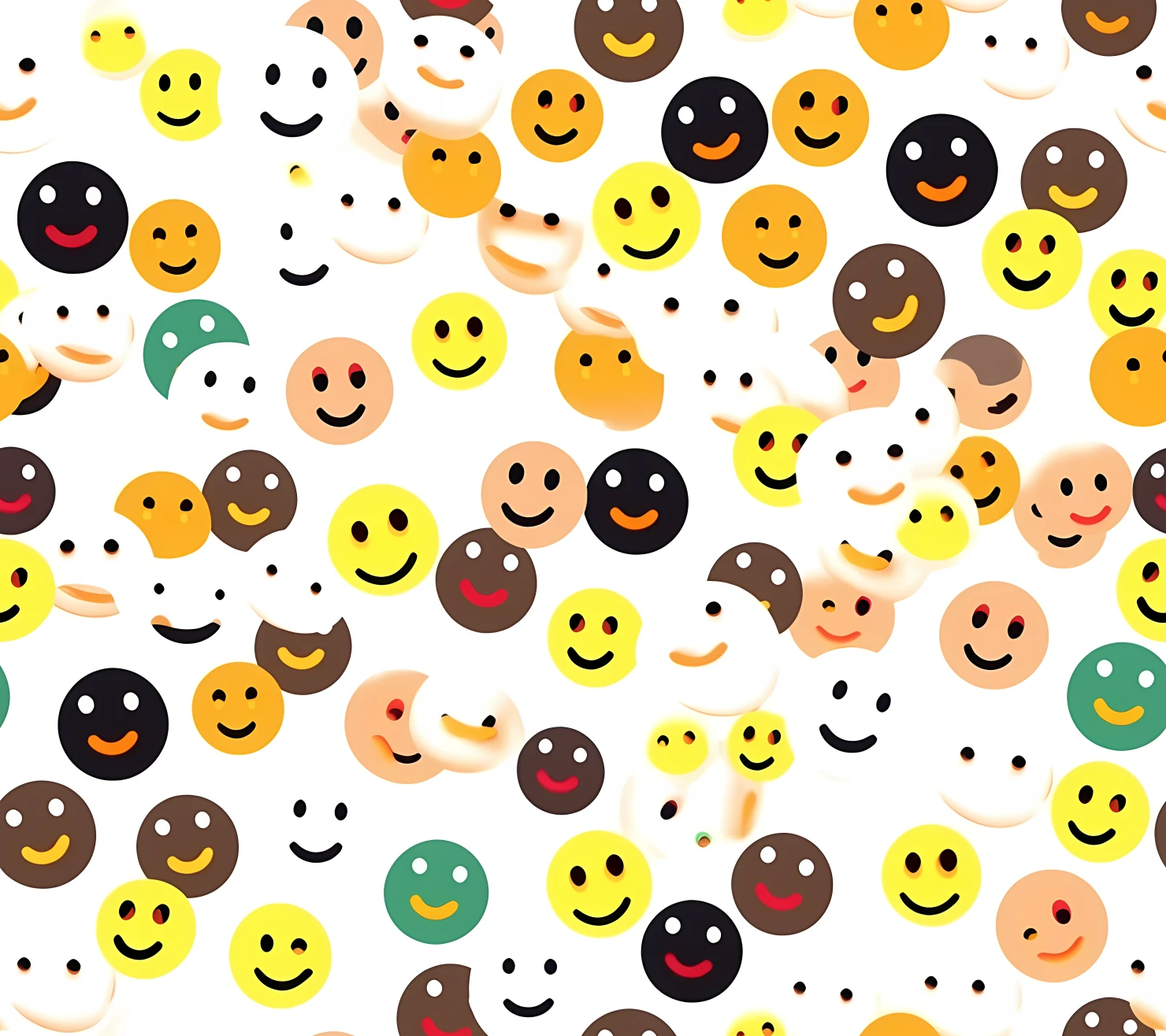 Smiley face boho seamless pattern on a light color background #30286