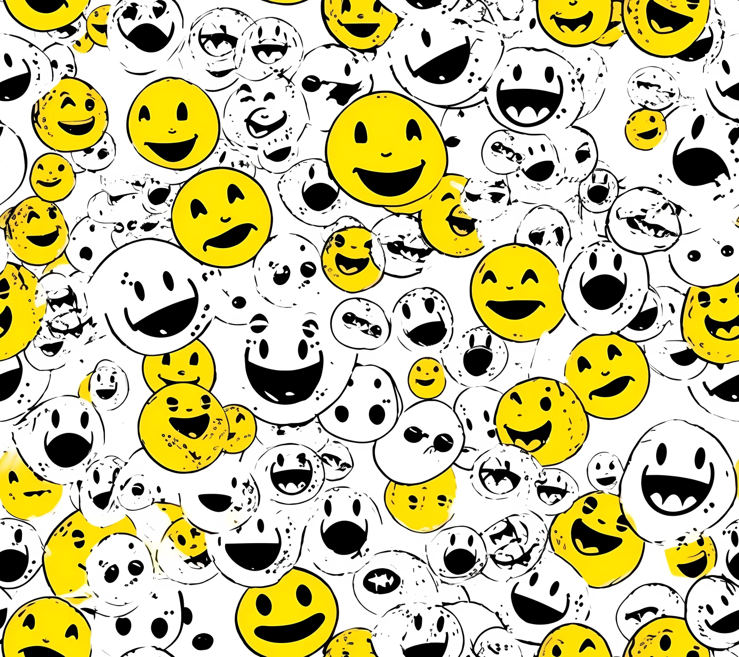 Smiley face boho seamless pattern on a light color background #30298