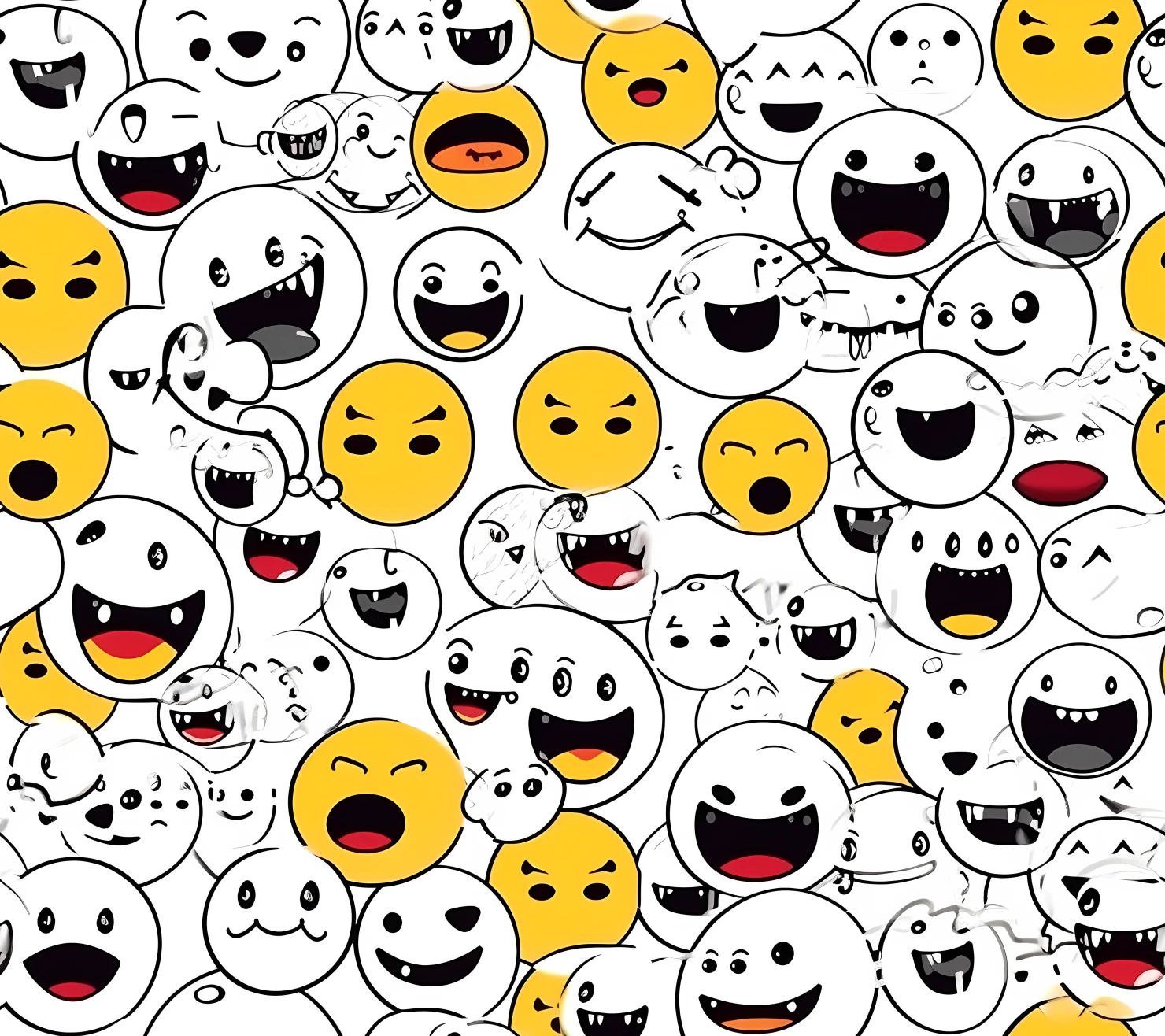 Smiley face boho seamless pattern on a light color background #30300