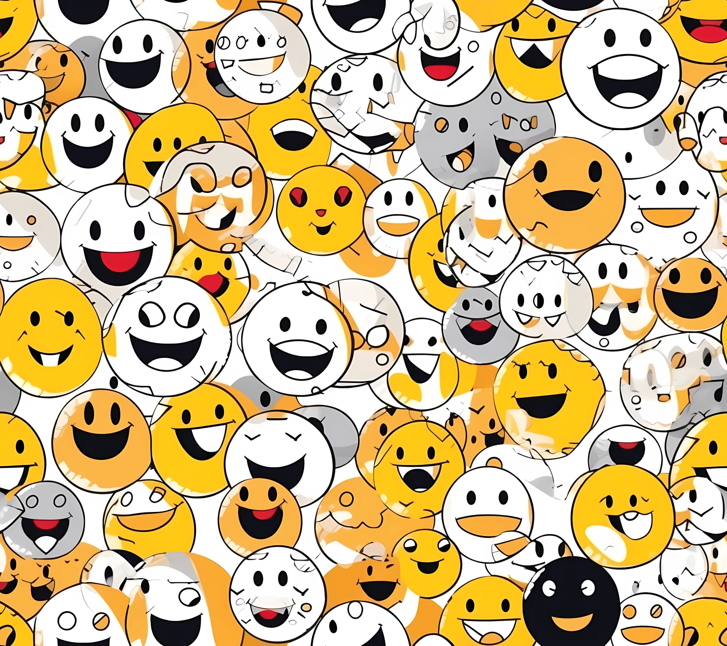 Smiley face boho seamless pattern on a light color background #30301