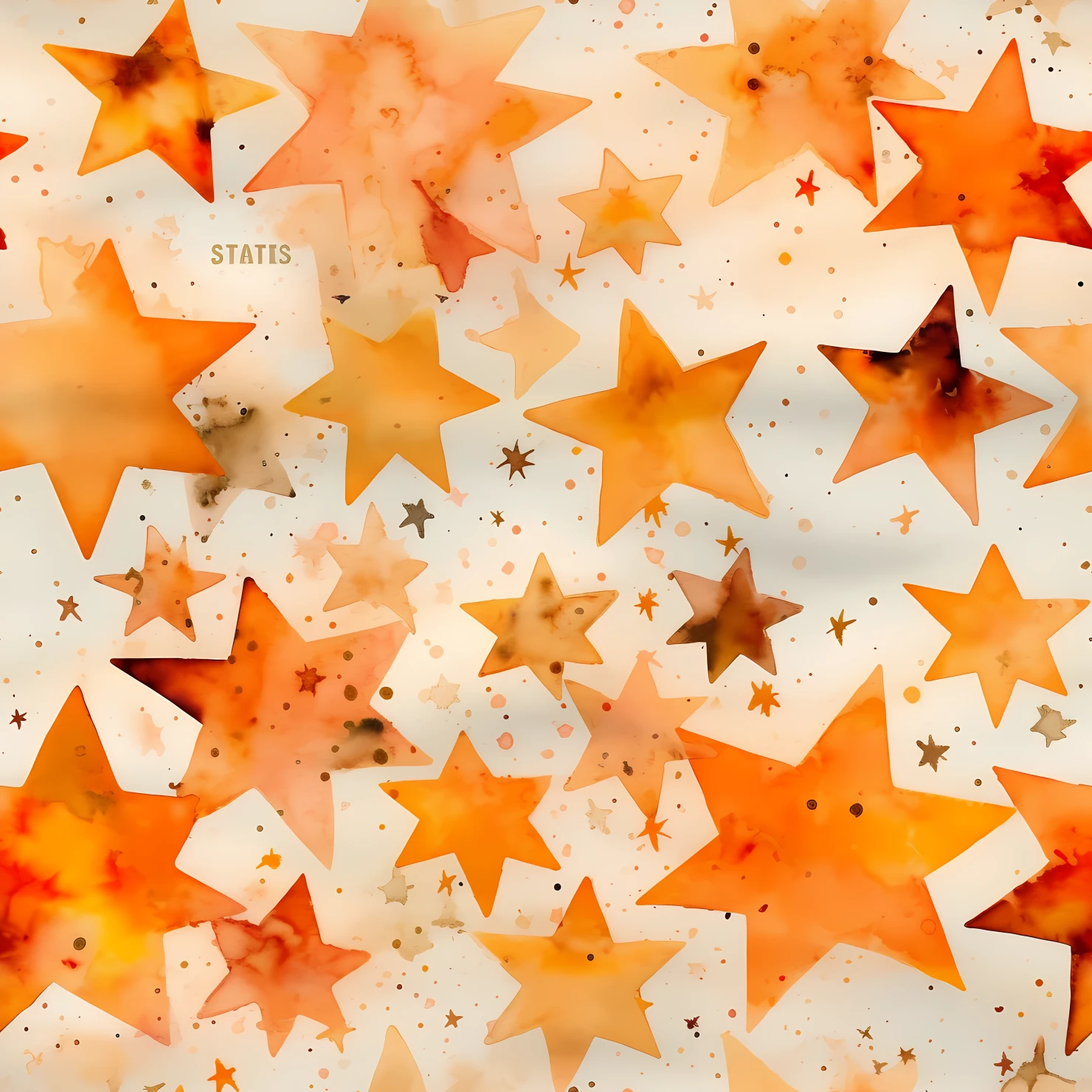 Watercolor Stars boho seamless pattern on a light color background #30325
