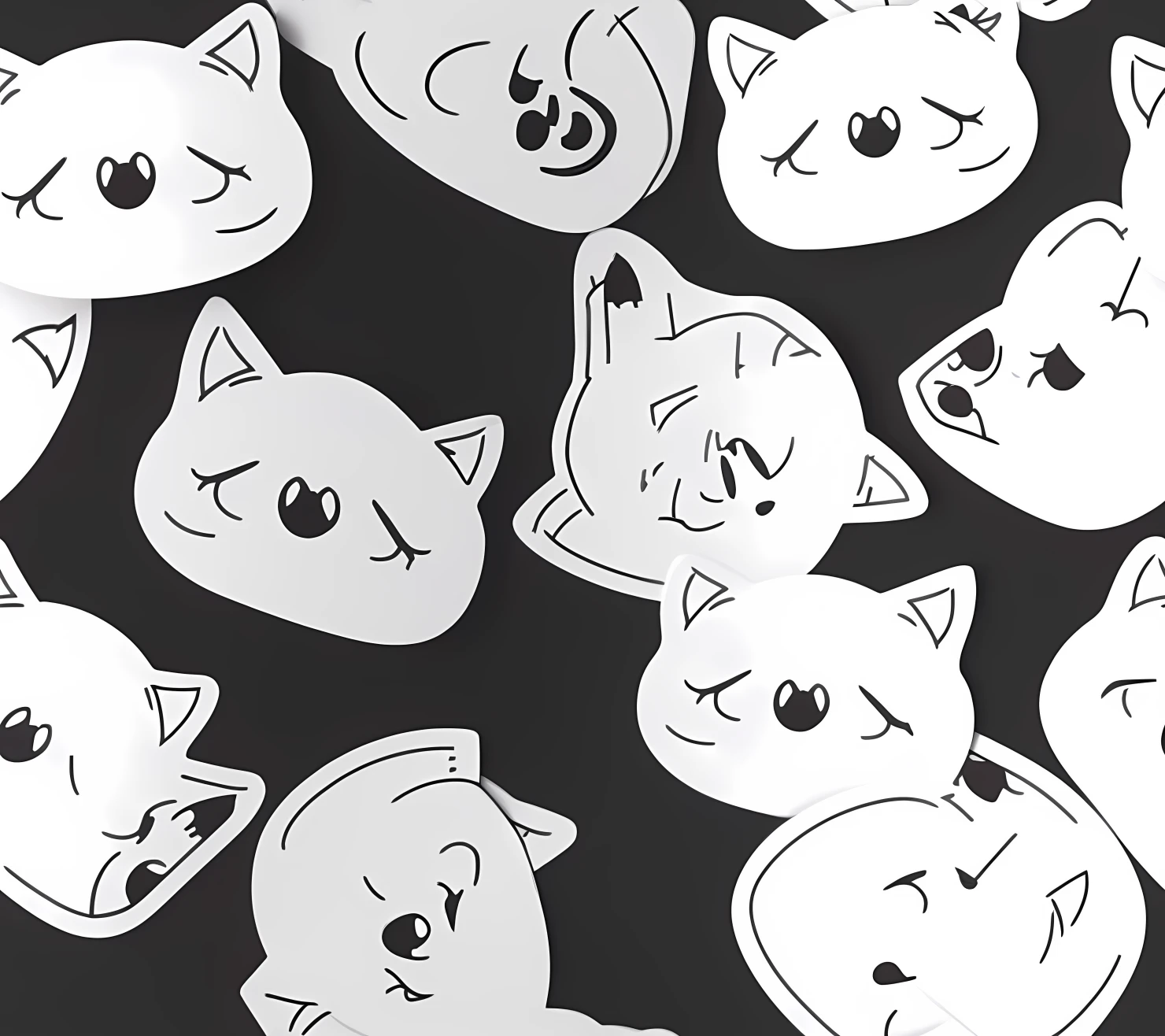 Happy raccoon sticker seamless pattern on a light color background #30331