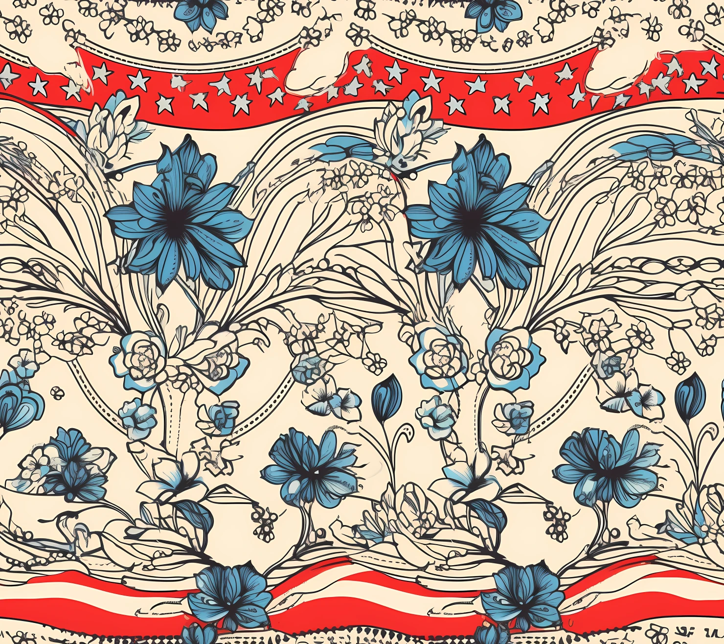 Flag seamless pattern on a light color background #30387