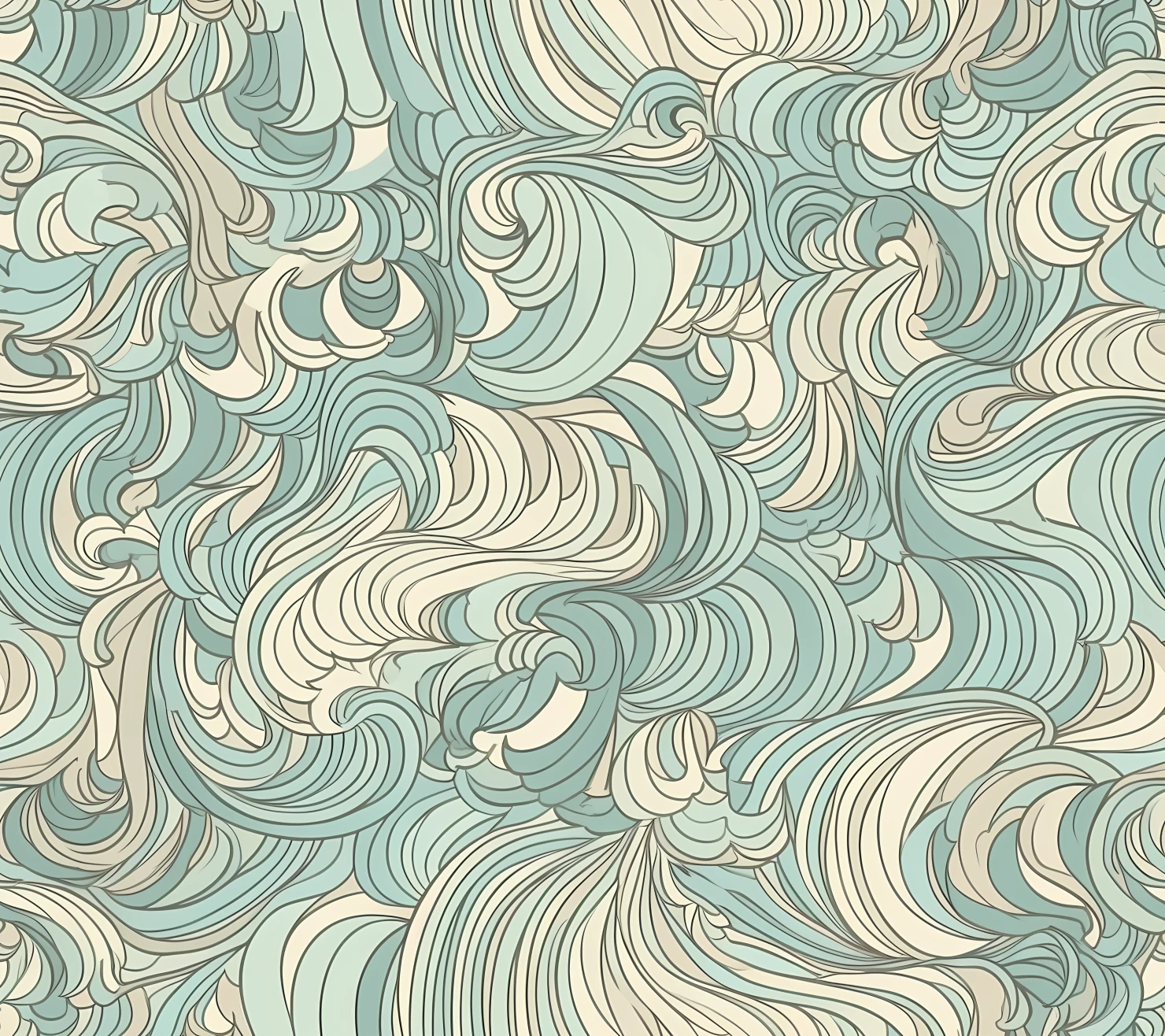 Water wave seamless pattern on a light color background #30402