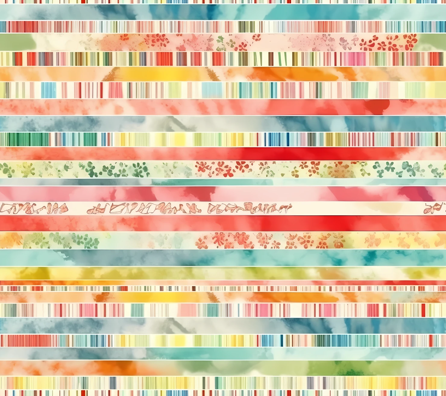 Watercolor stripes seamless pattern on a light color background #30418