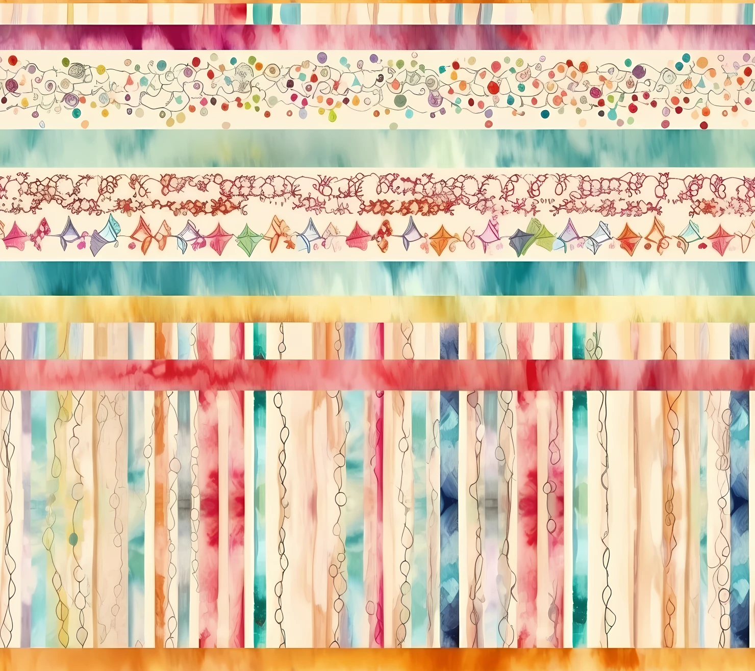 Watercolor stripes seamless pattern on a light color background #30419