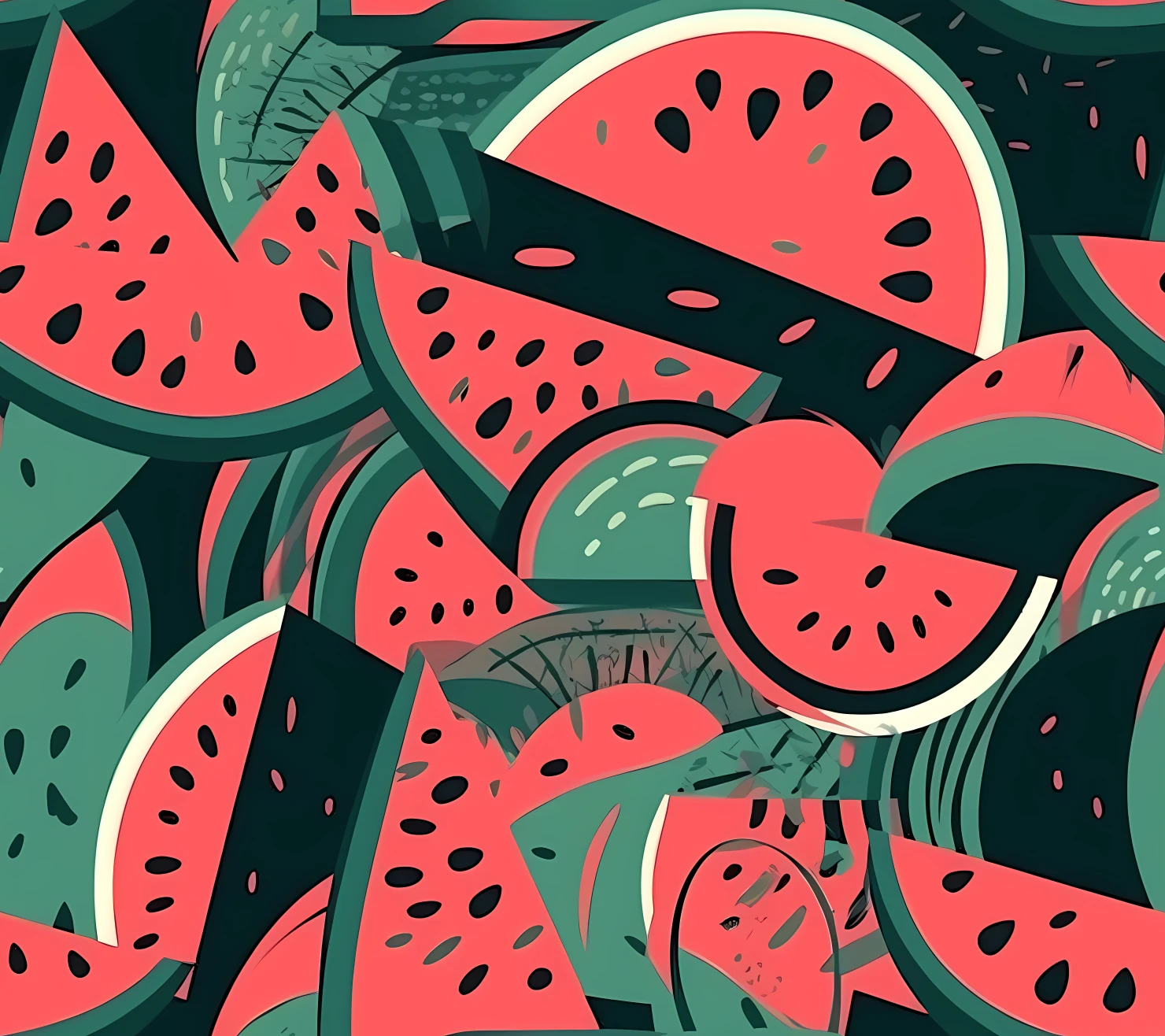 Watermelon seamless pattern on a light color background #30420