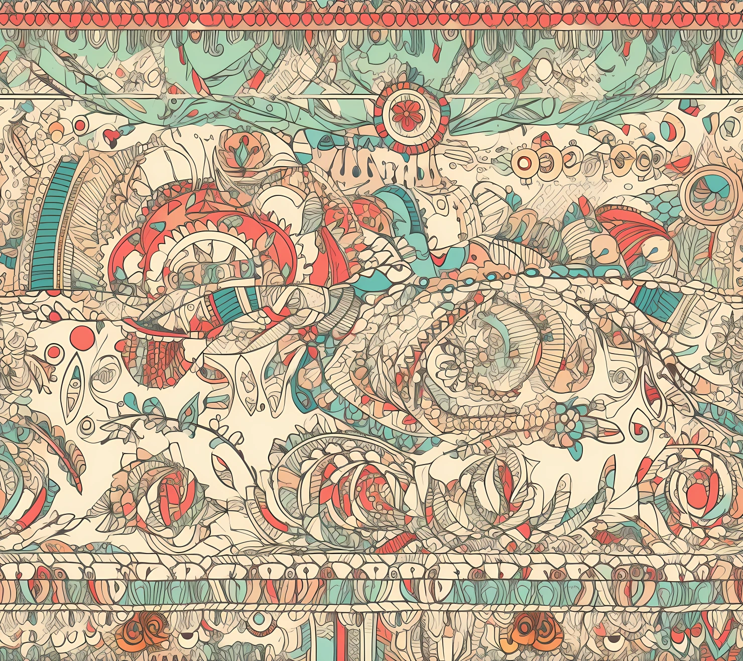 seamless pattern on a light color background #30433