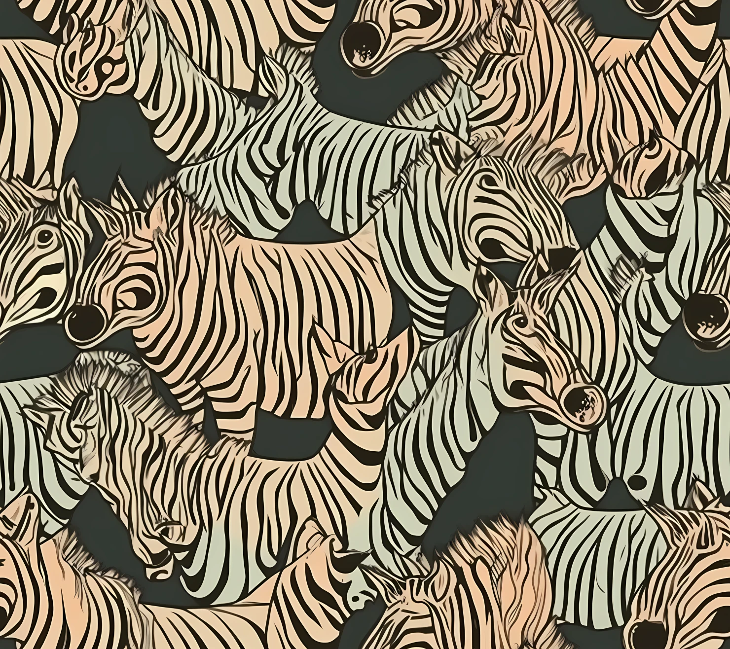 Zebra seamless pattern on a light color background #30440
