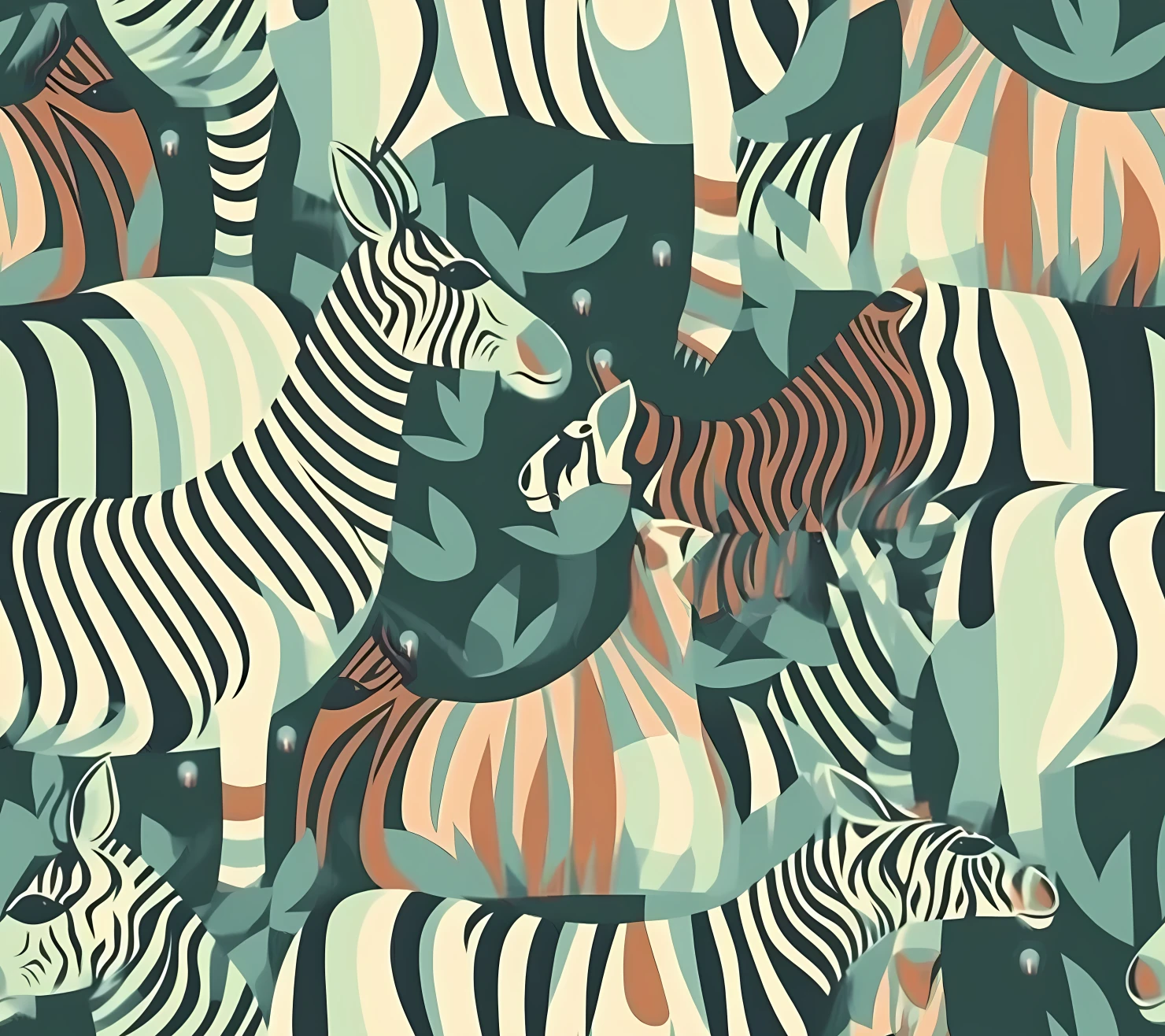 Zebra seamless pattern on a light color background #30441