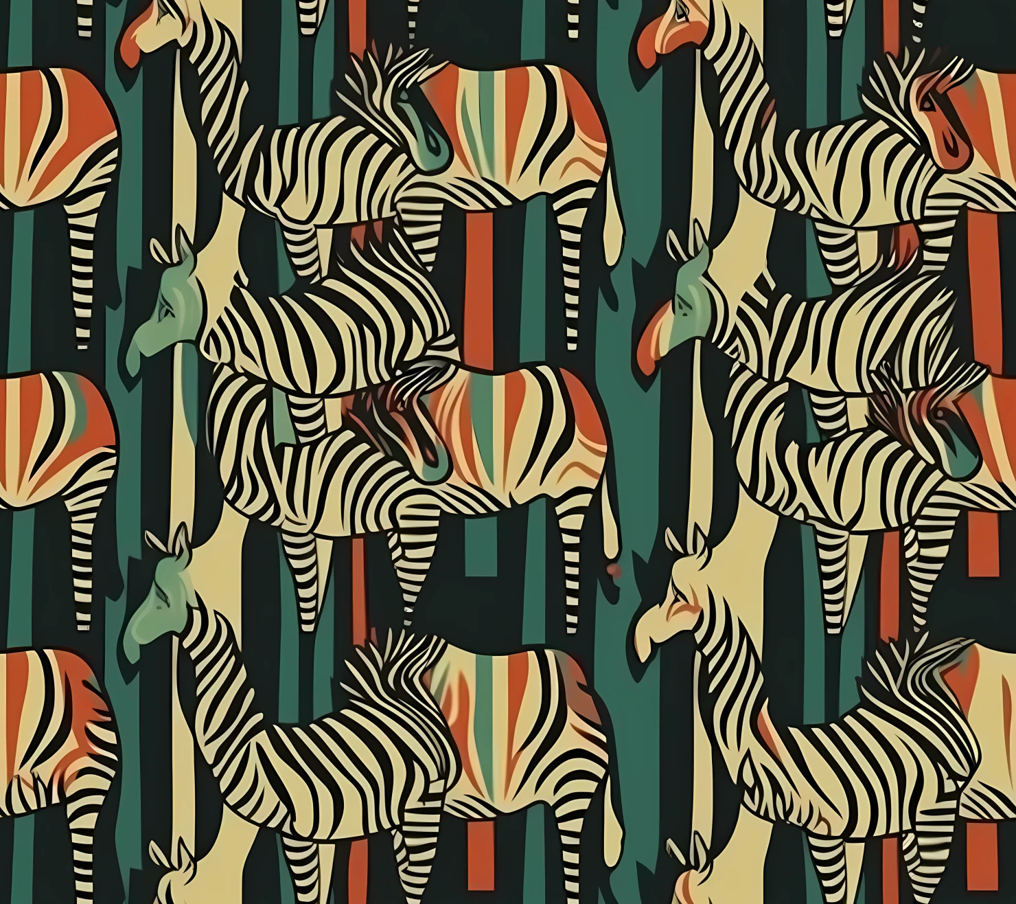 Zebra seamless pattern on a light color background #30442