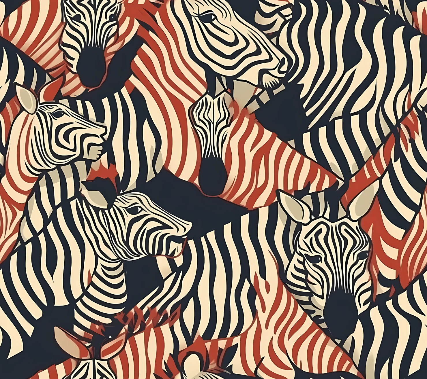 Zebra seamless pattern on a light color background #30454