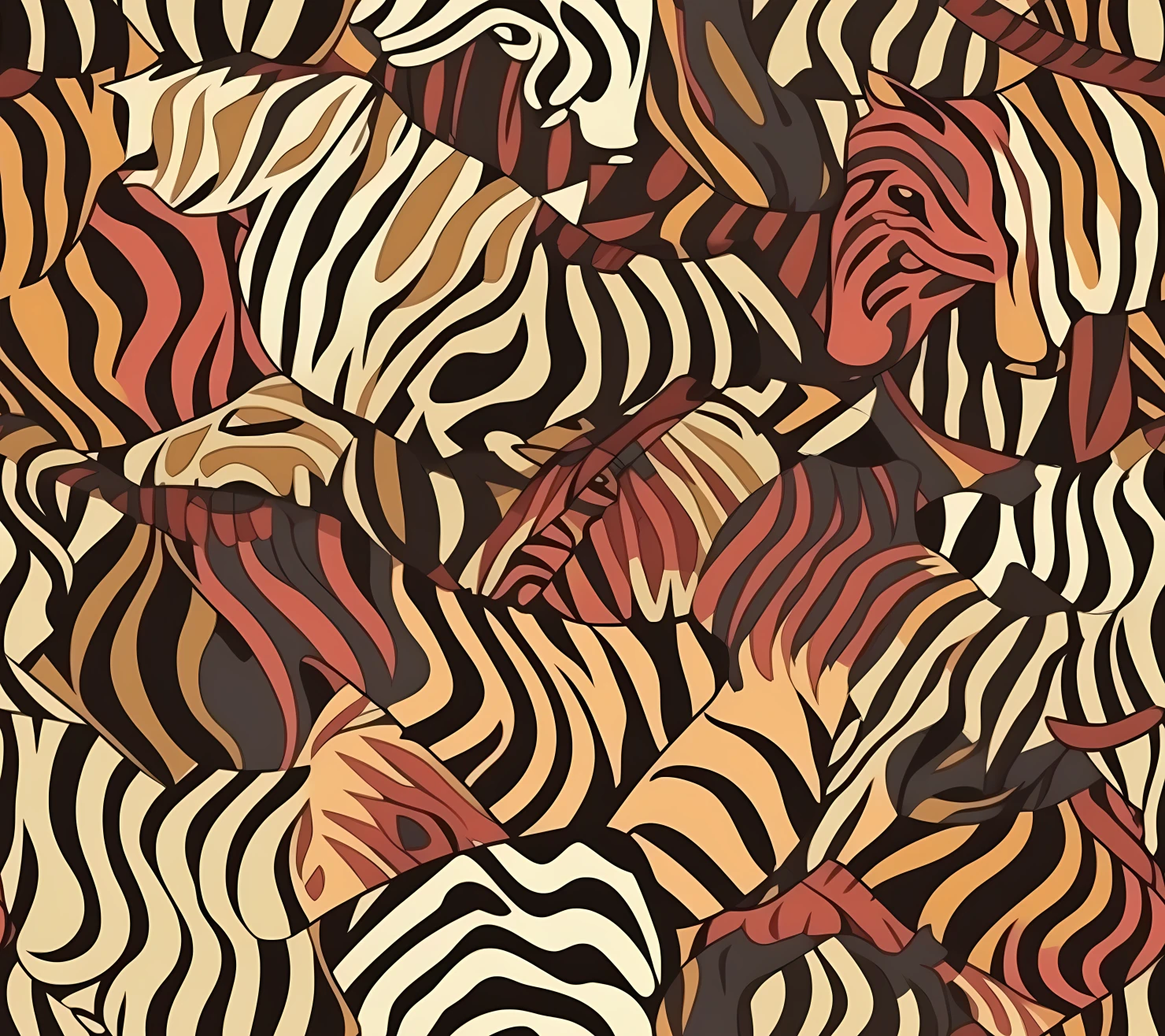 Zebra seamless pattern on a light color background #30461