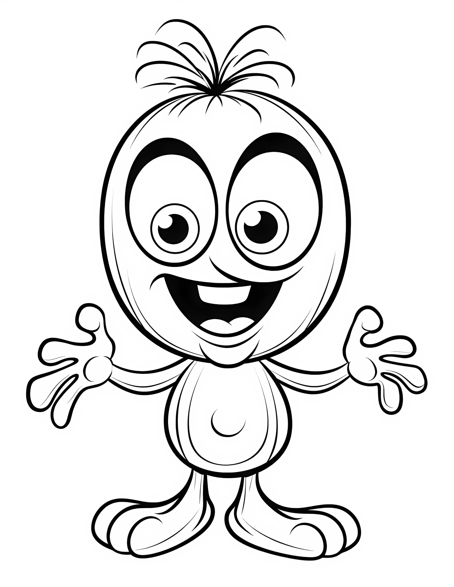 Alien for kids coloring page on white color background #30468