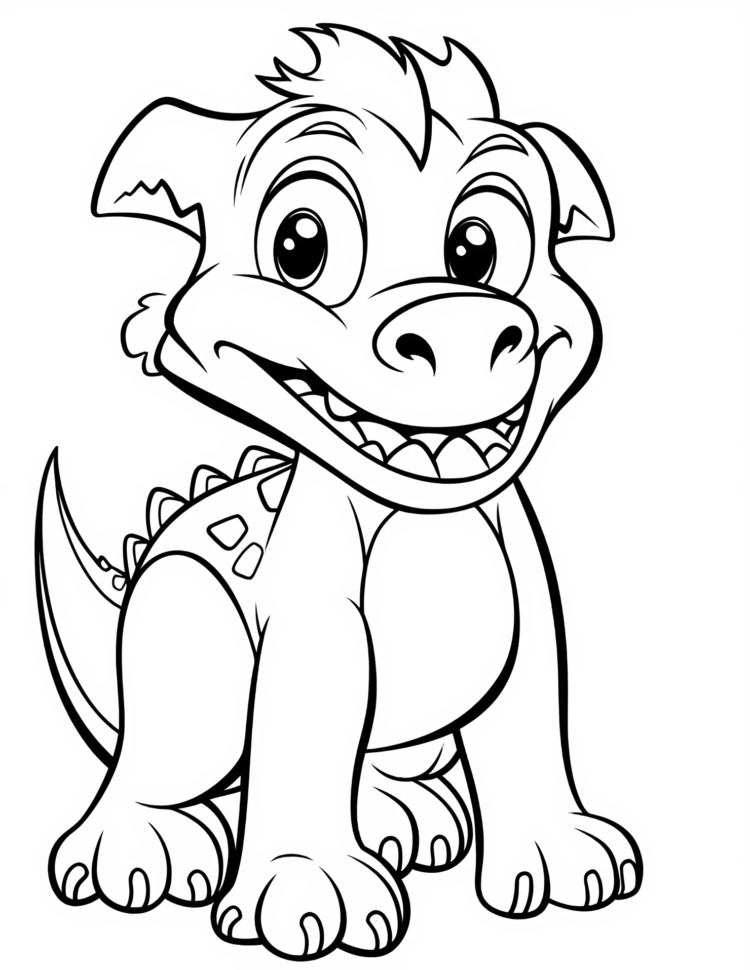Allosaurus for kids coloring page on white color background #30470