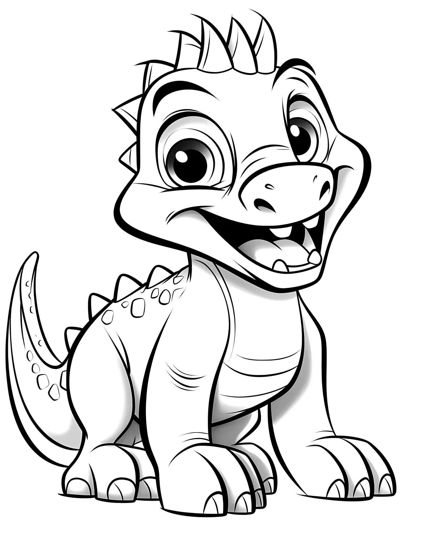 Allosaurus for kids coloring page on white color background #30471