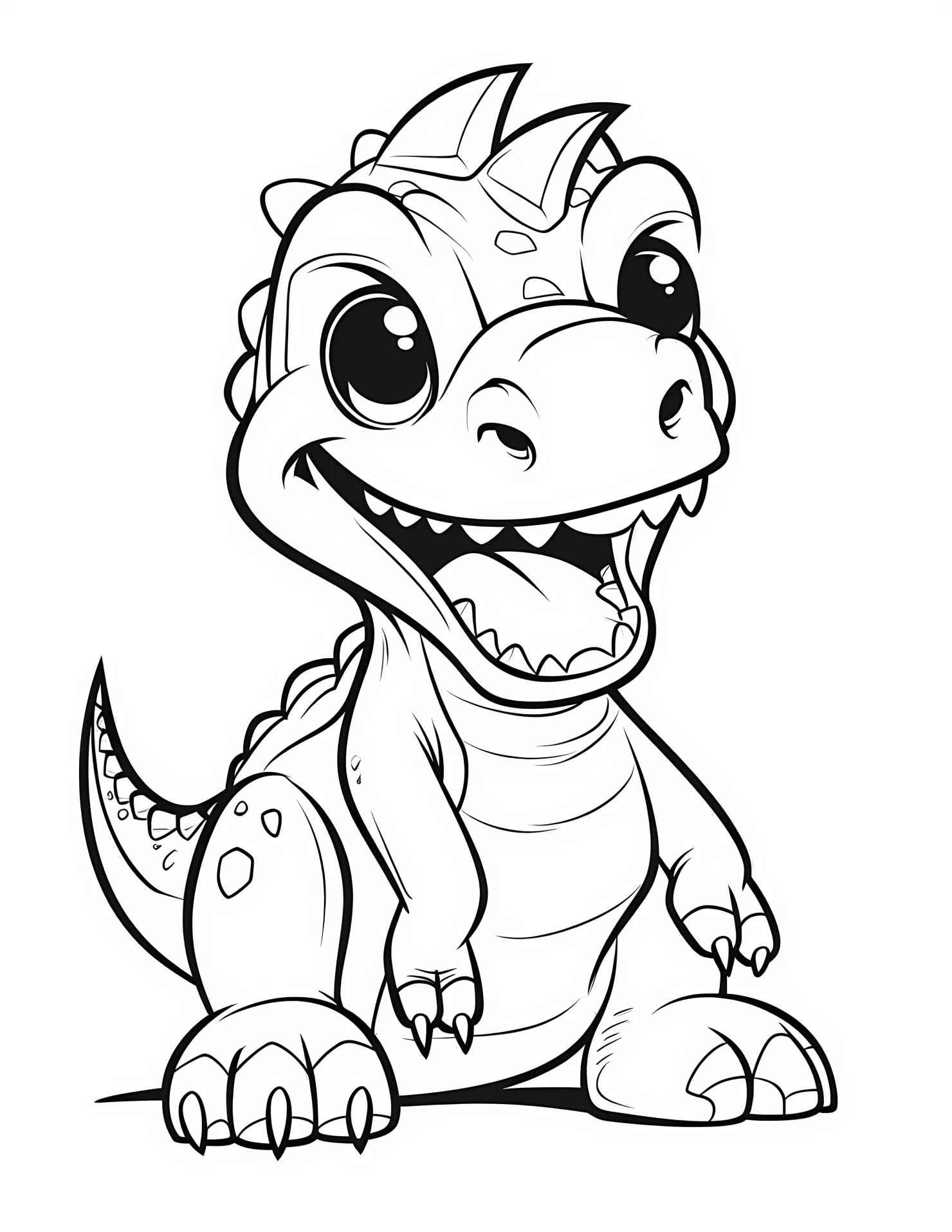 Allosaurus for kids coloring page on white color background #30472