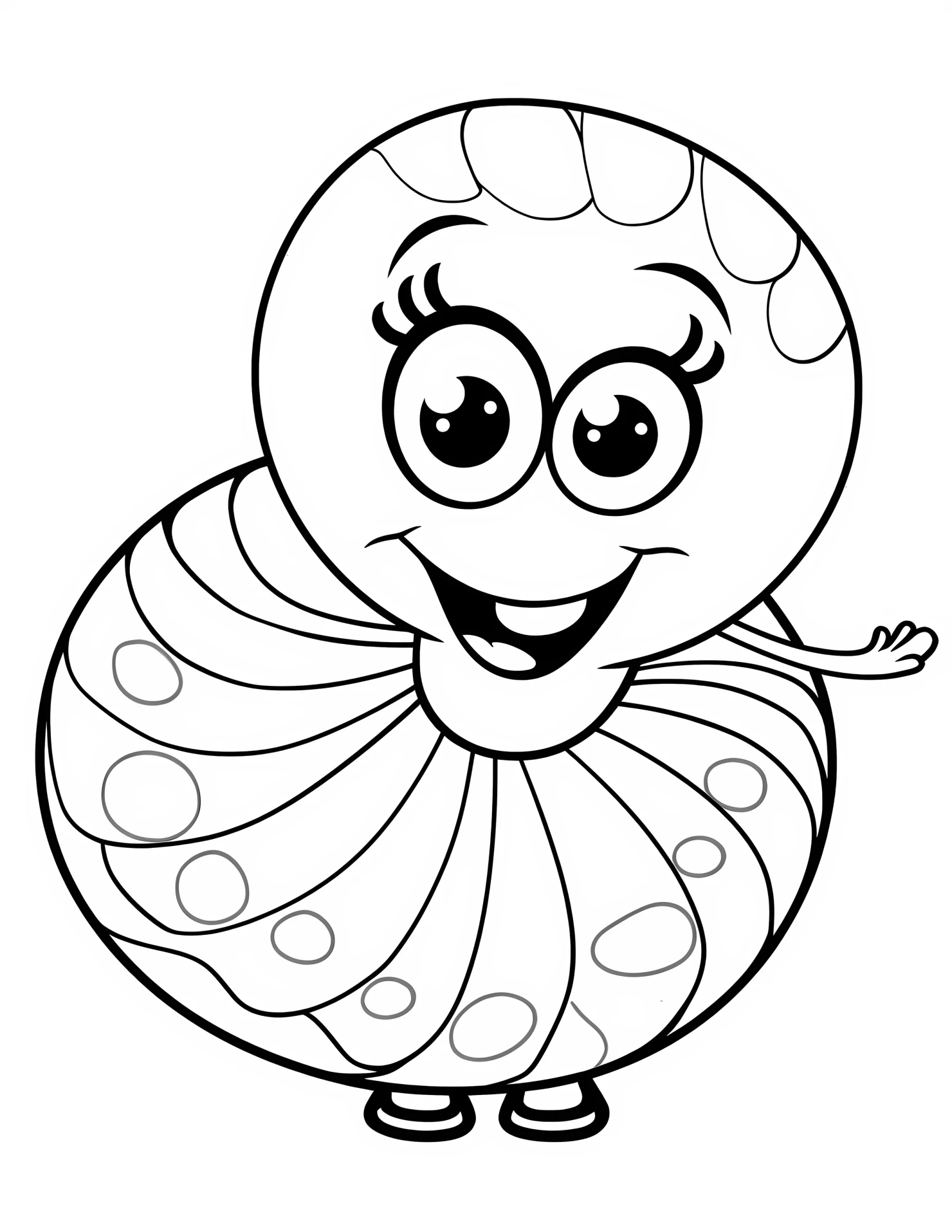 Ammonite for kids coloring page on white color background #30480