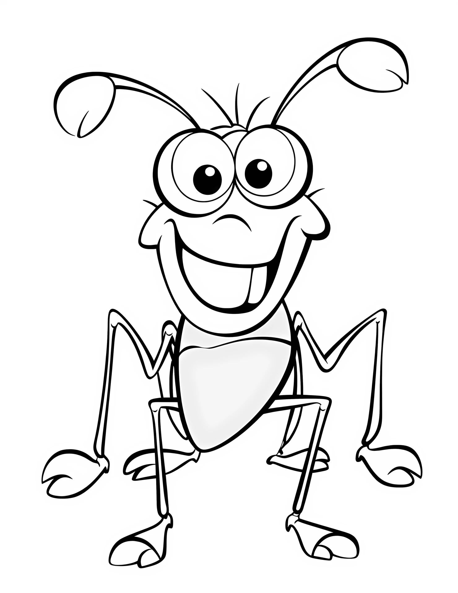 Ant for kids coloring page on white color background #30498