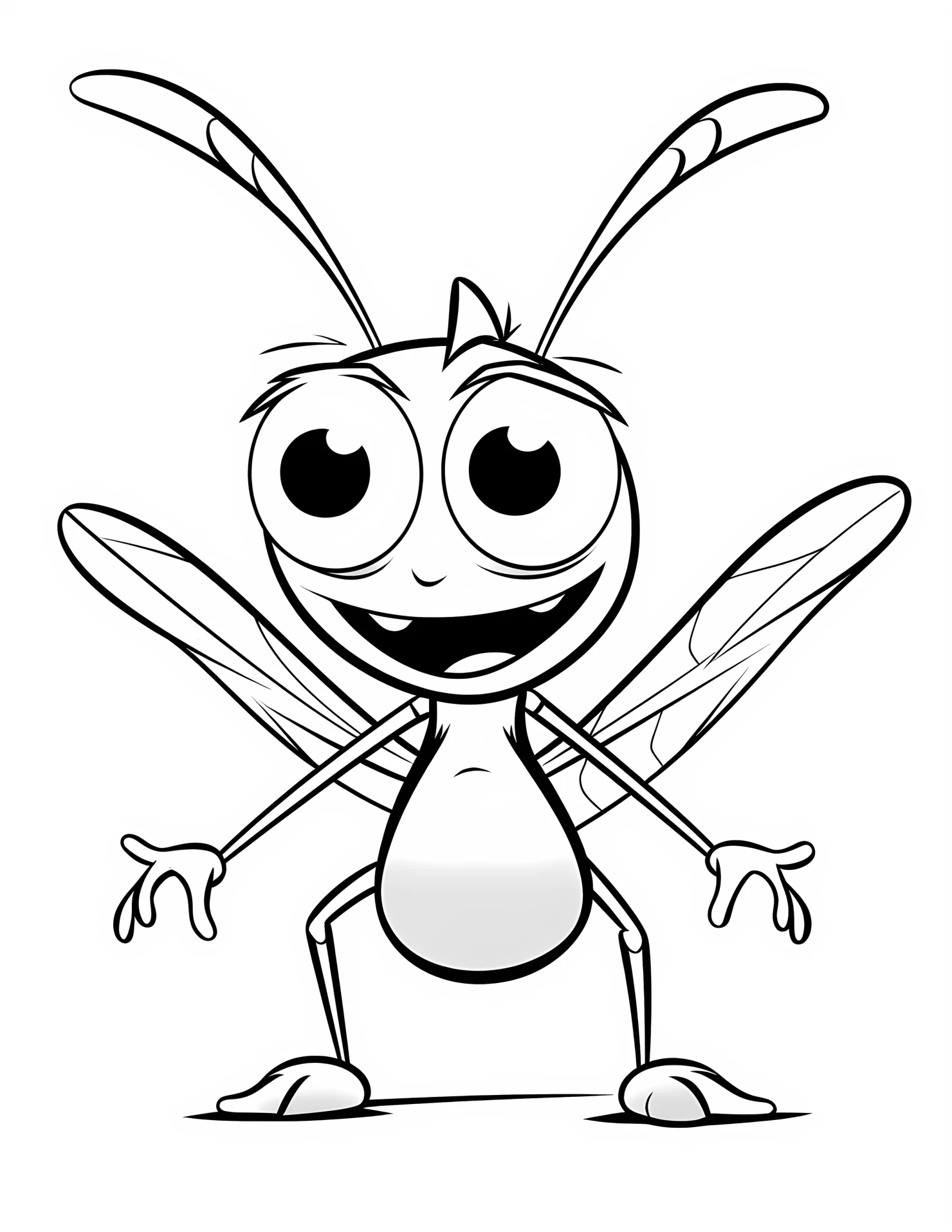 Ant for kids coloring page on white color background #30499