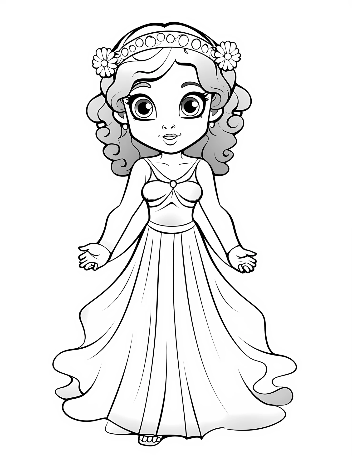 Aphrodite for kids coloring page on white color background #30509