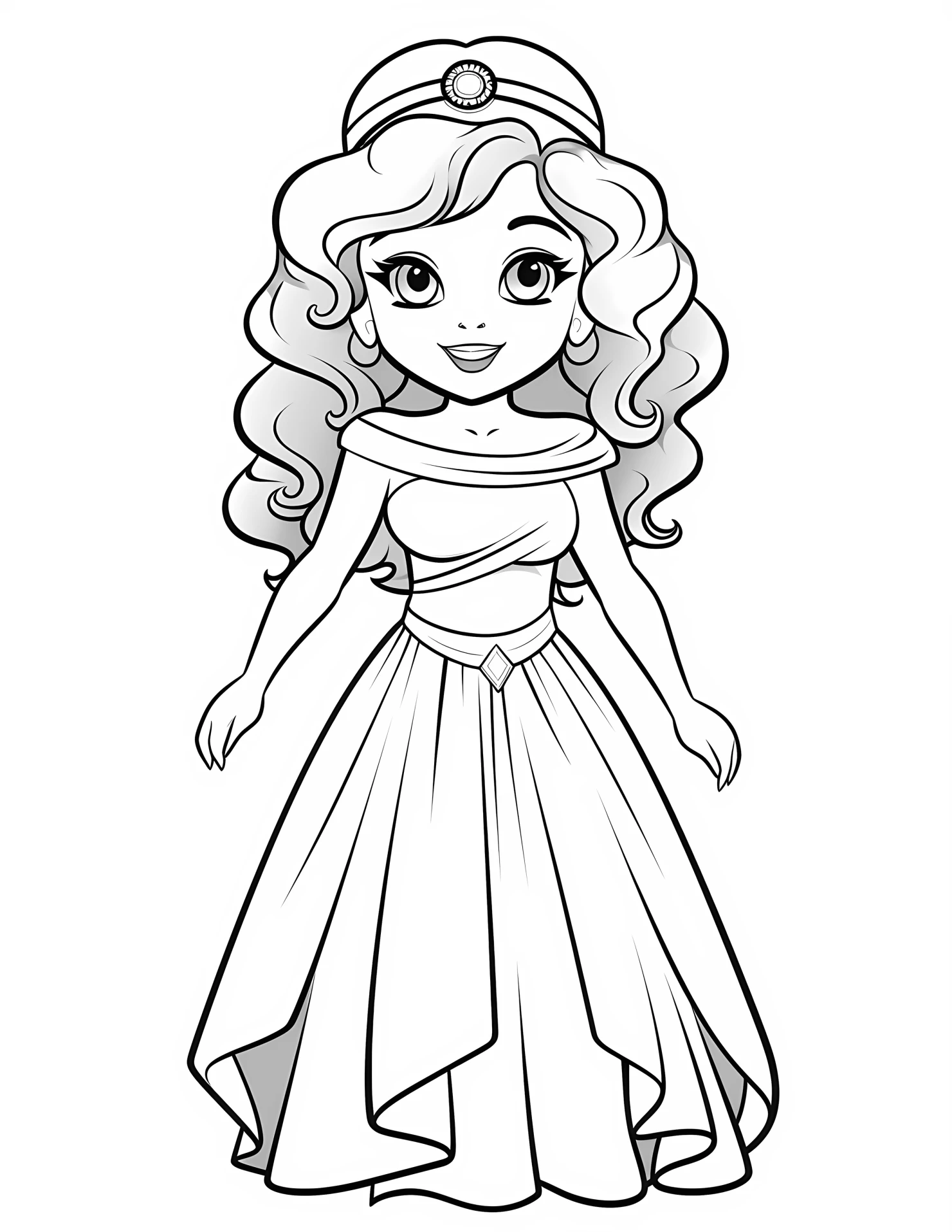 Aphrodite for kids coloring page on white color background #30510