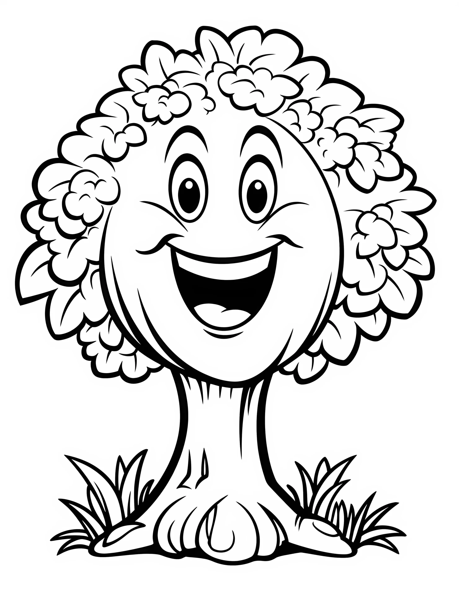 Apple tree for kids coloring page on white color background #30532