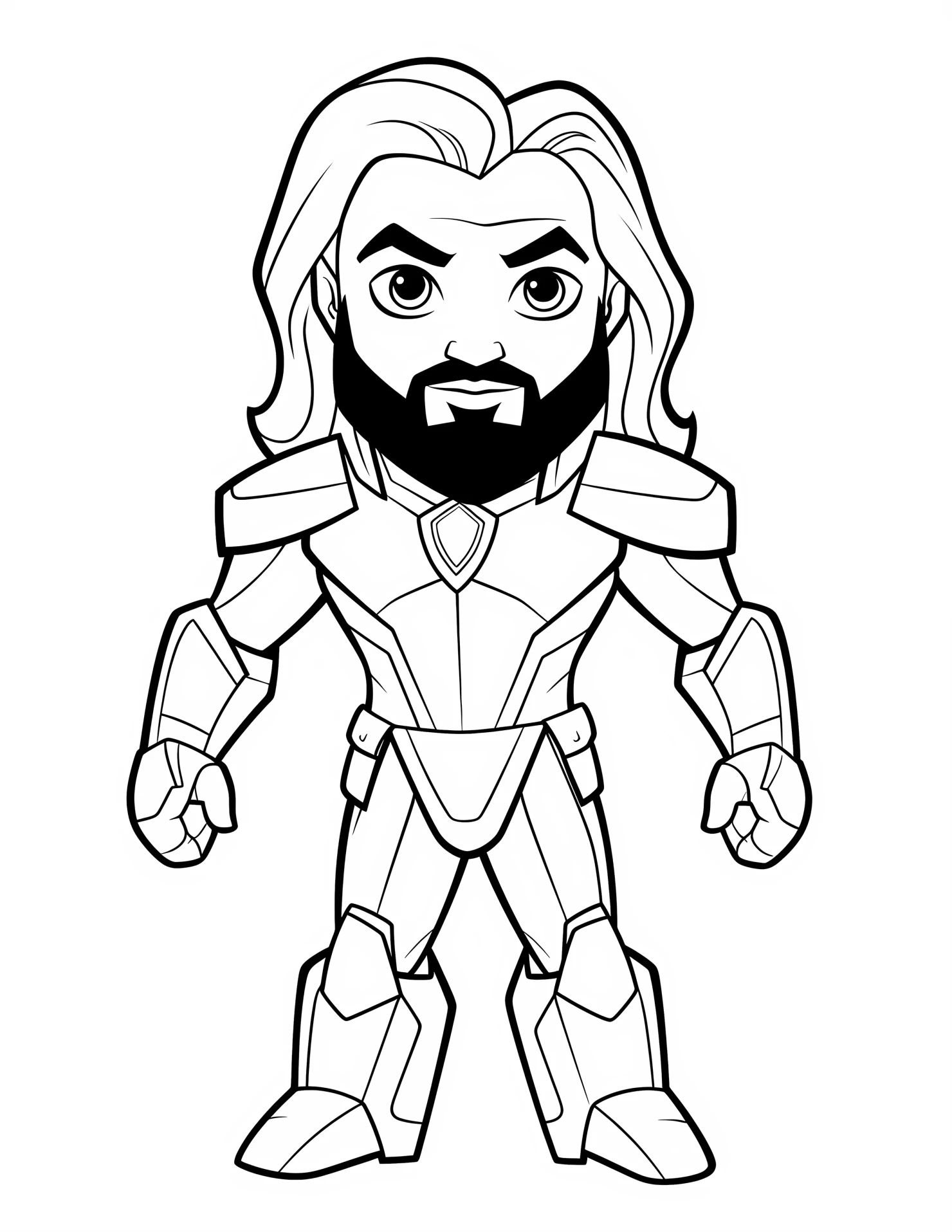 Aquaman for kids coloring page on white color background #30541