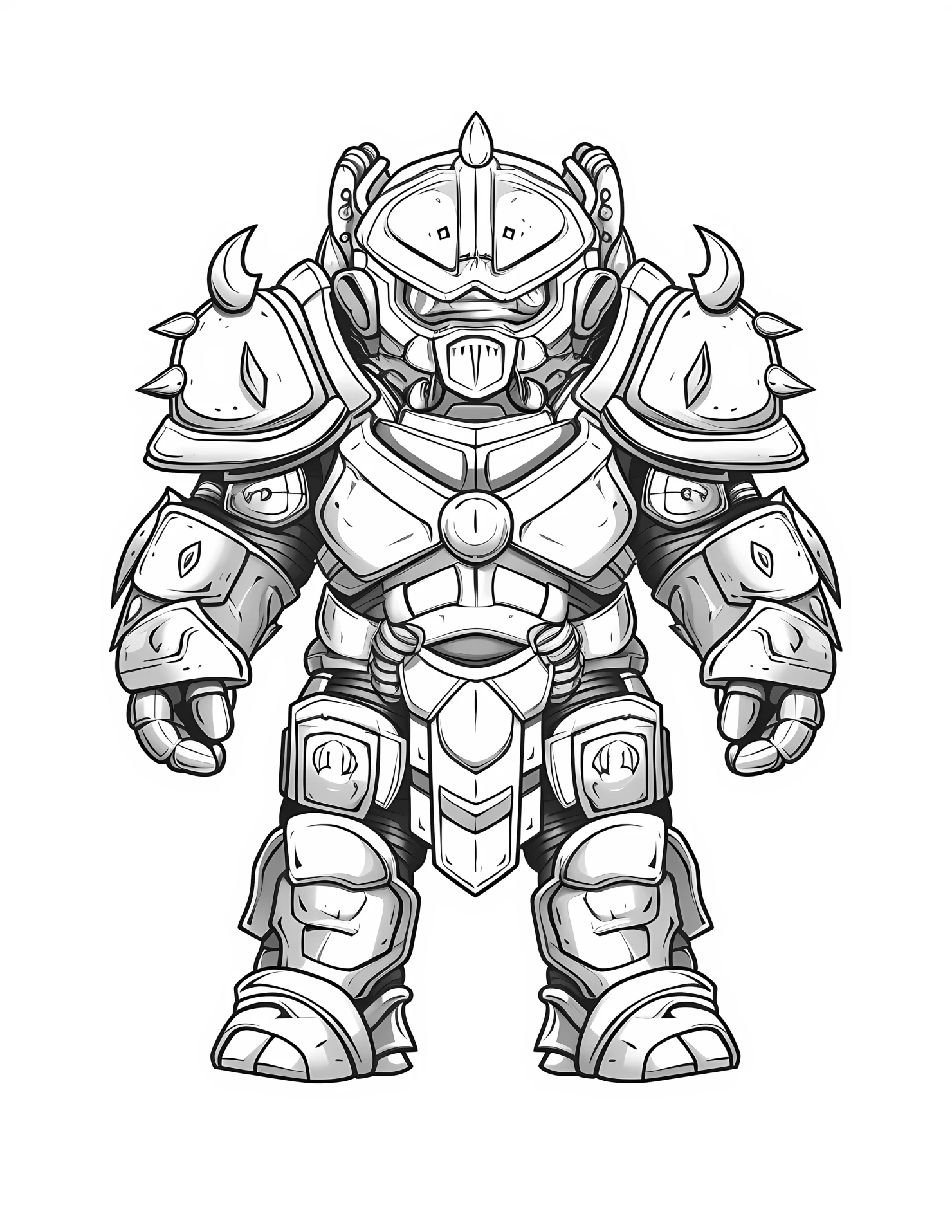 Armor for kids coloring page on white color background #30557