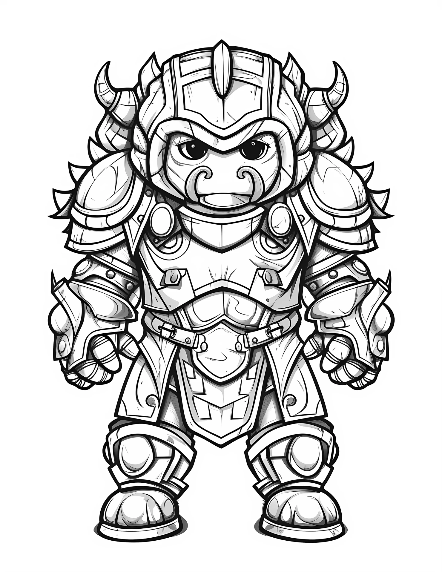 Armor for kids coloring page on white color background #30558