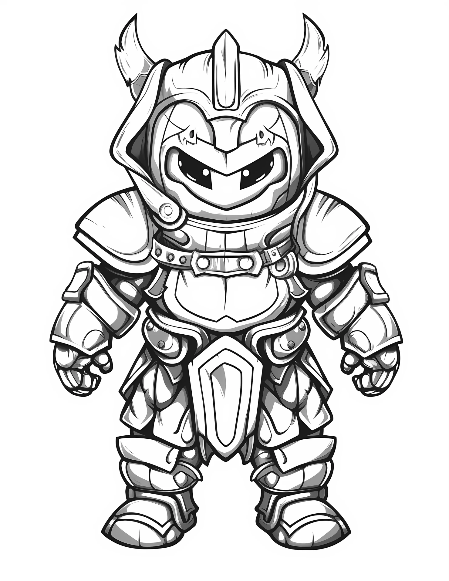 Armor for kids coloring page on white color background #30559