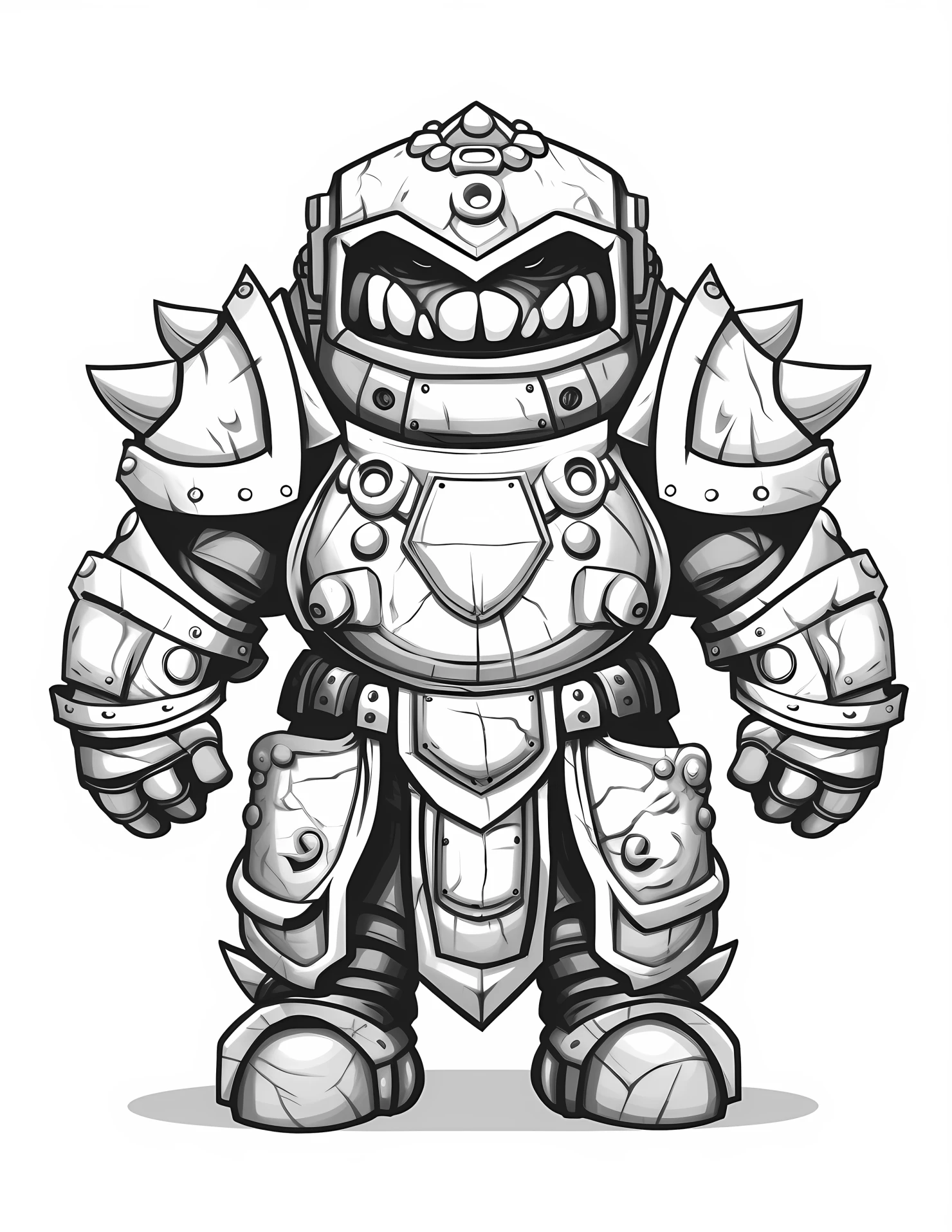 Armor for kids coloring page on white color background #30560