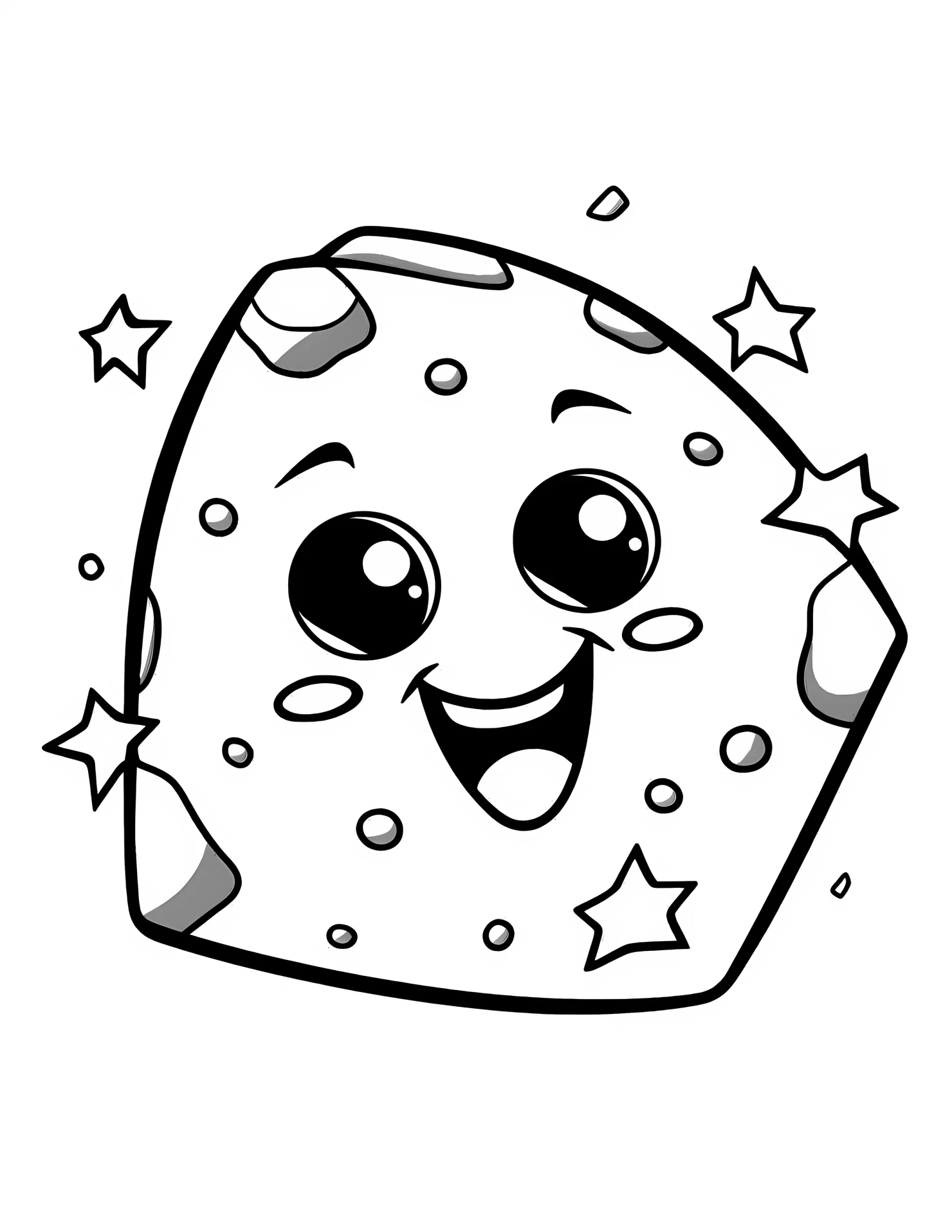 Asteroid for kids coloring page on white color background #30566