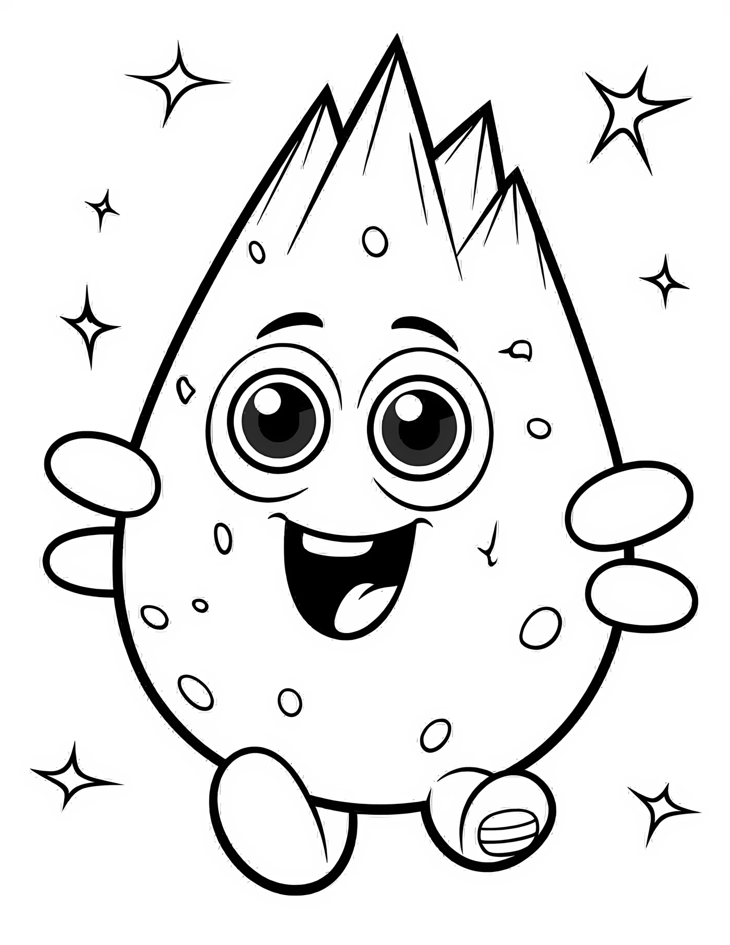 Asteroid for kids coloring page on white color background #30568