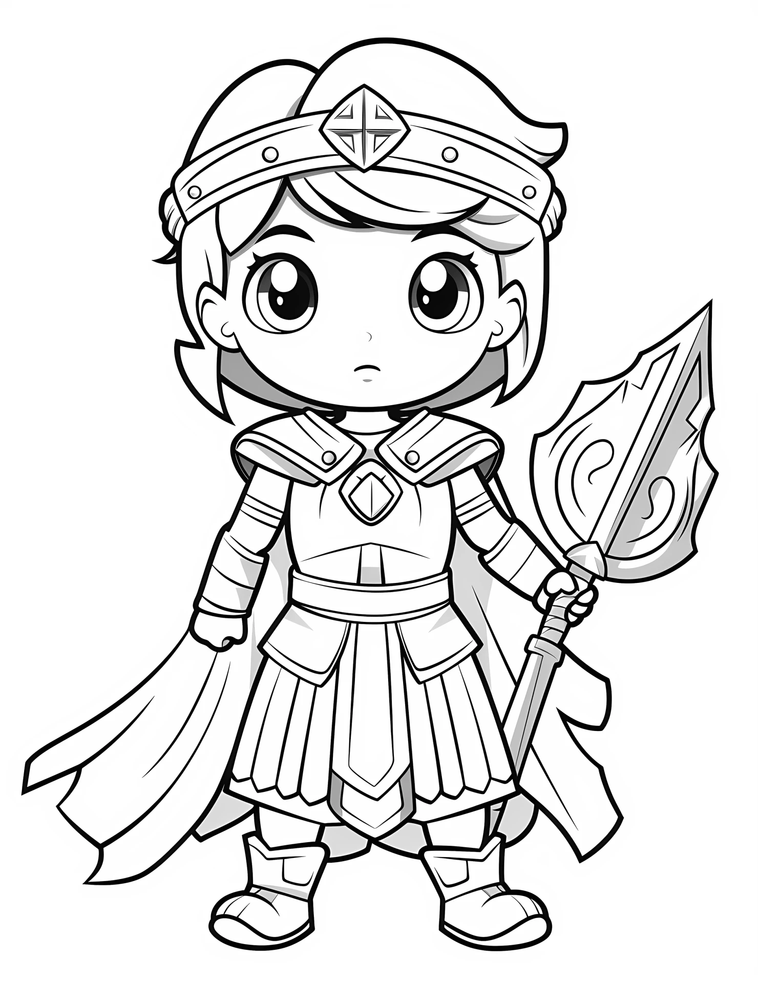 Athena for kids coloring page on white color background #30572