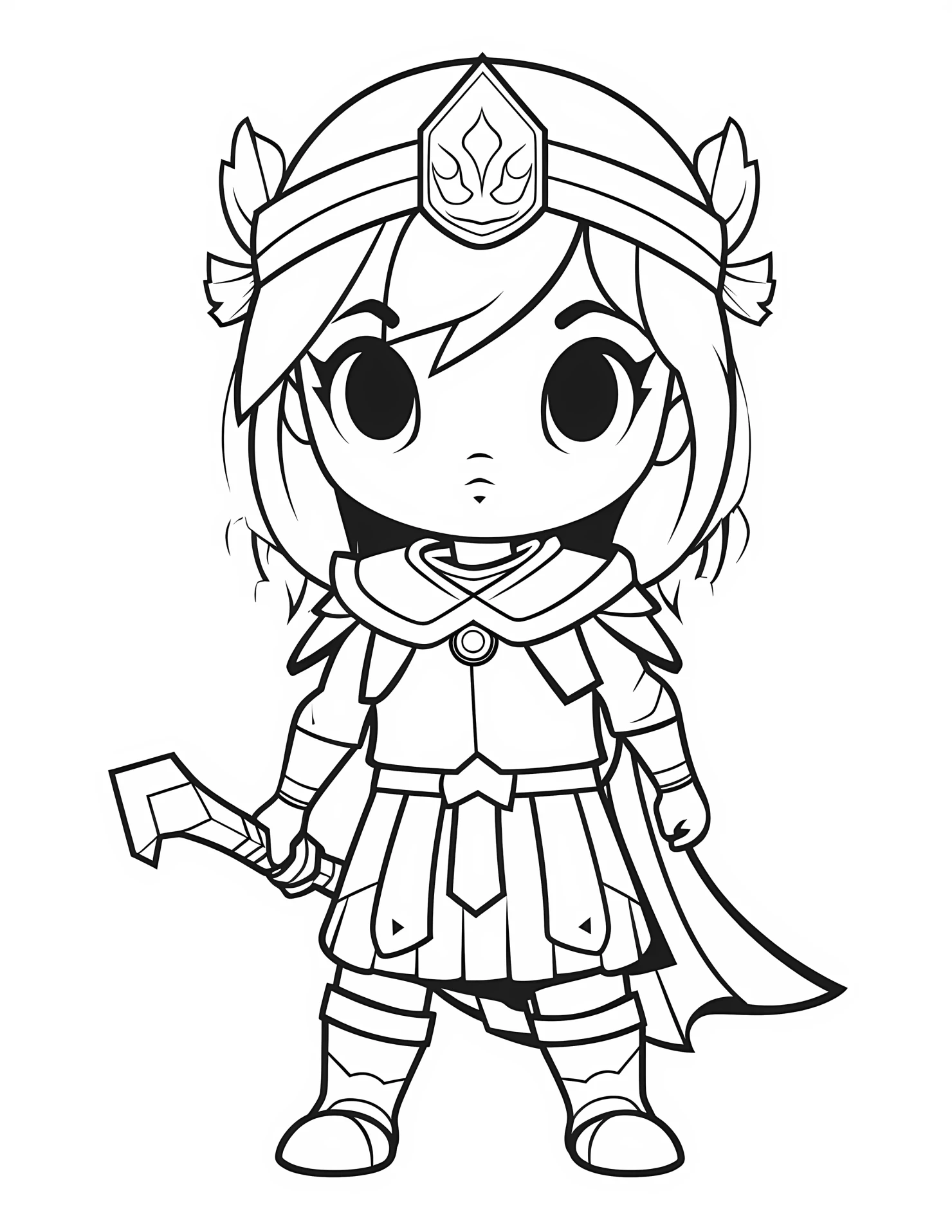 Athena for kids coloring page on white color background #30573