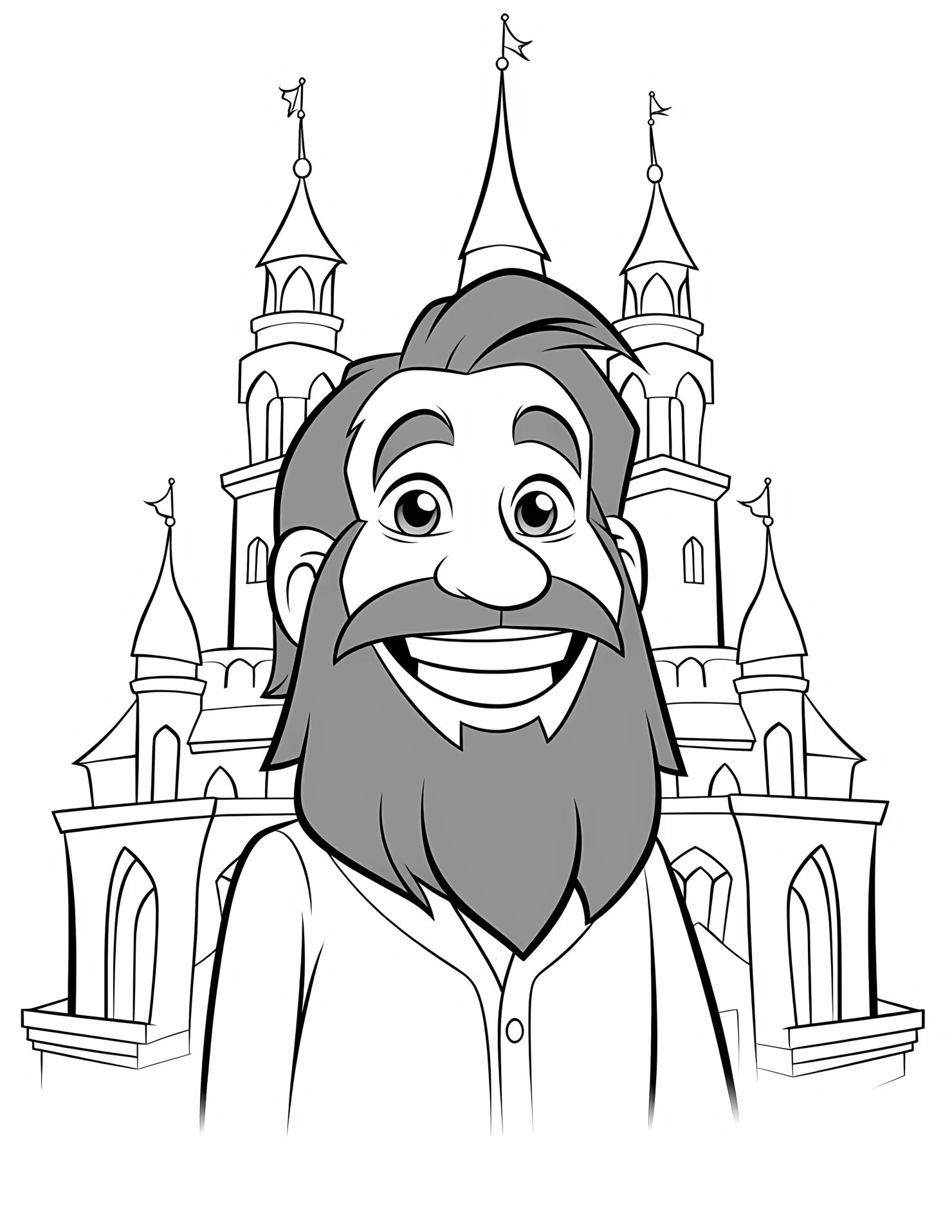 Atlantis for kids coloring page on white color background #30576