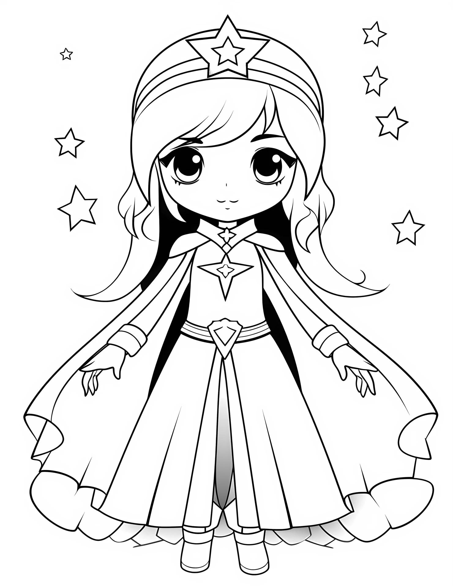 Aurora for kids coloring page on white color background #30585
