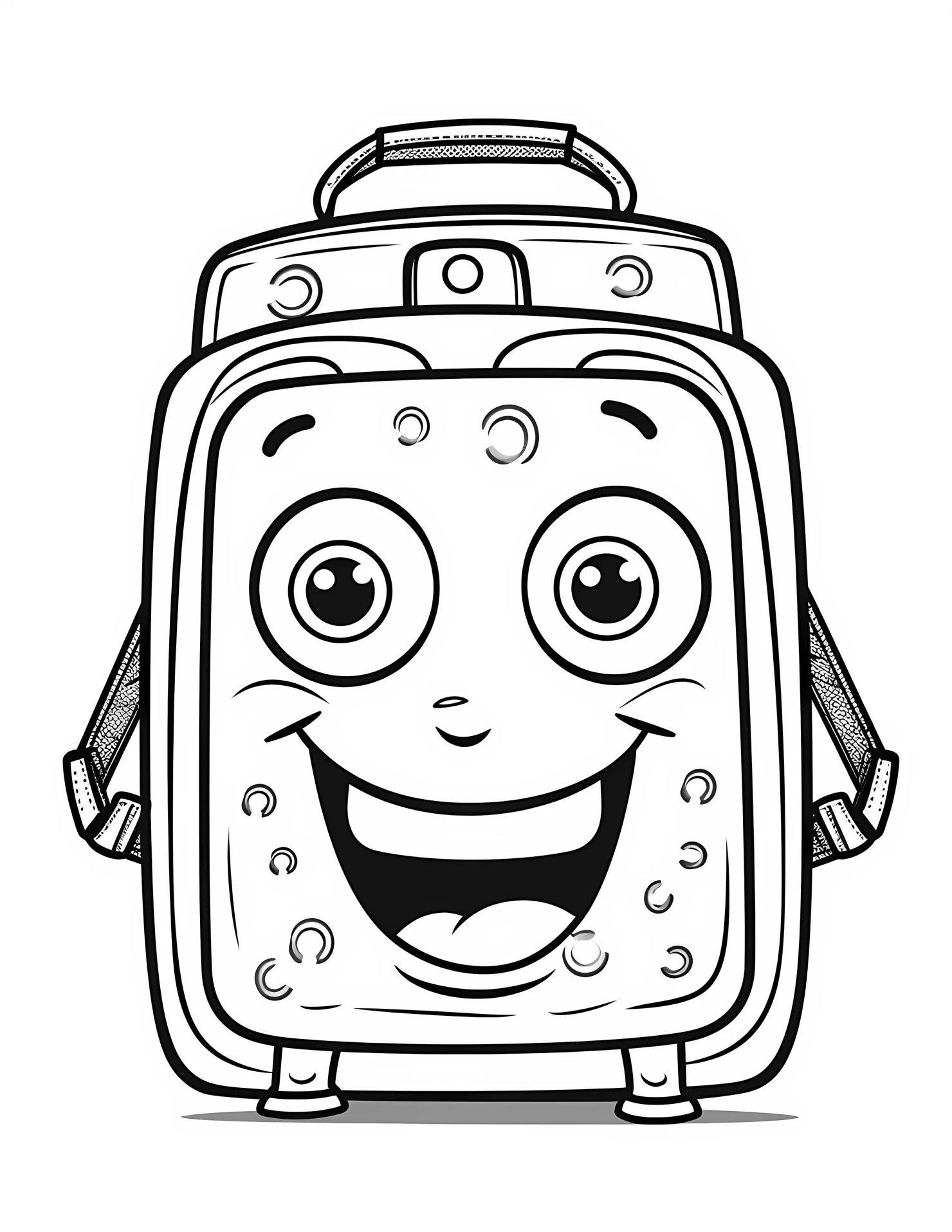 Backpack for kids coloring page on white color background #30601