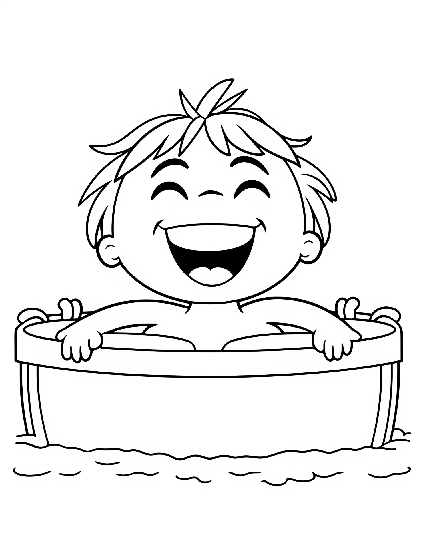 Backstroke for kids coloring page on white color background #30606