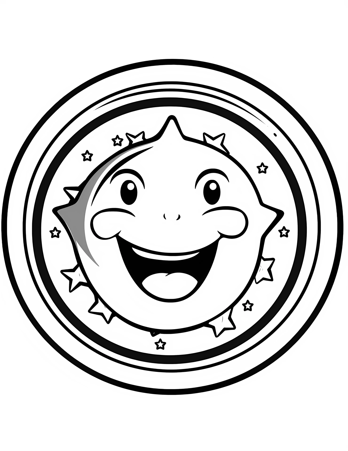 Badge for kids coloring page on white color background #30608