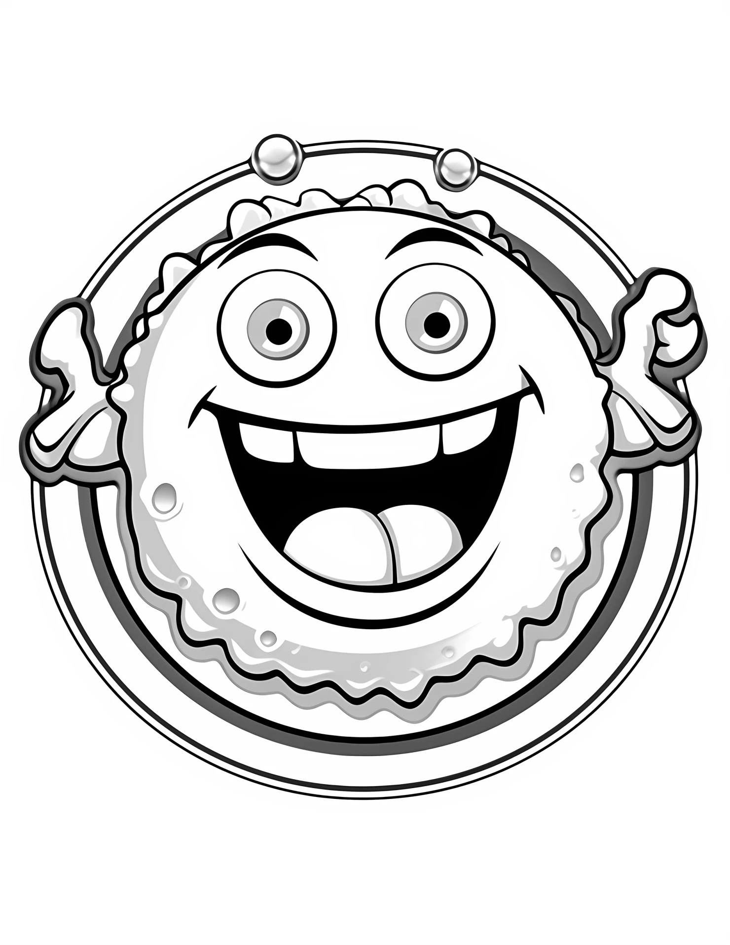 Badge for kids coloring page on white color background #30611