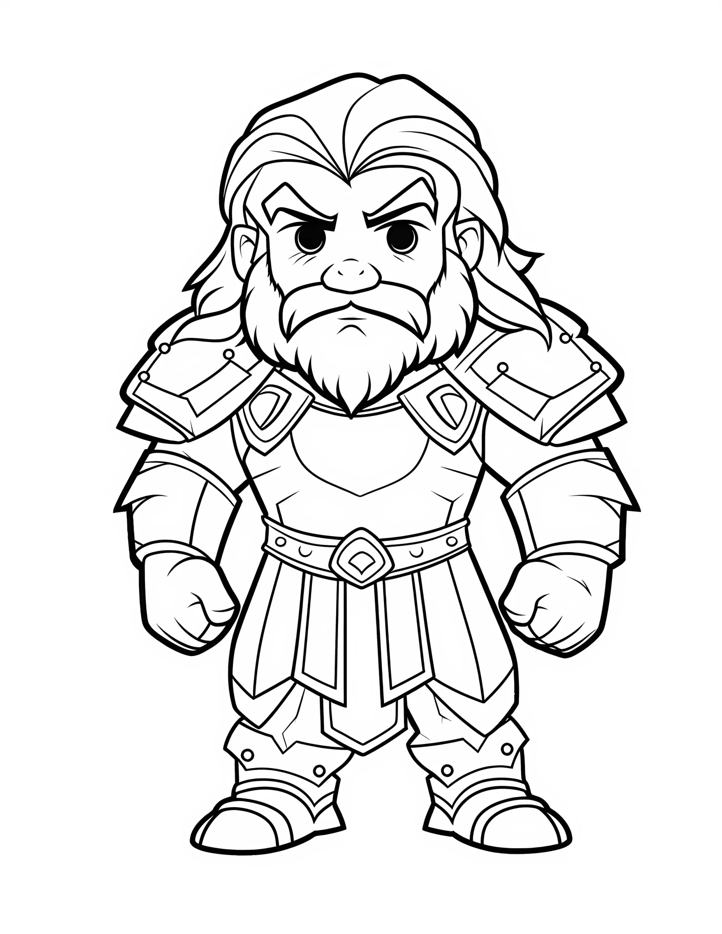 Baldr for kids coloring page on white color background #30613