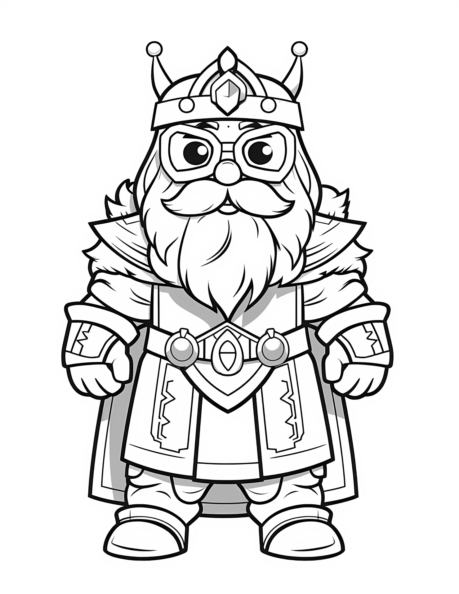 Baldr for kids coloring page on white color background #30614