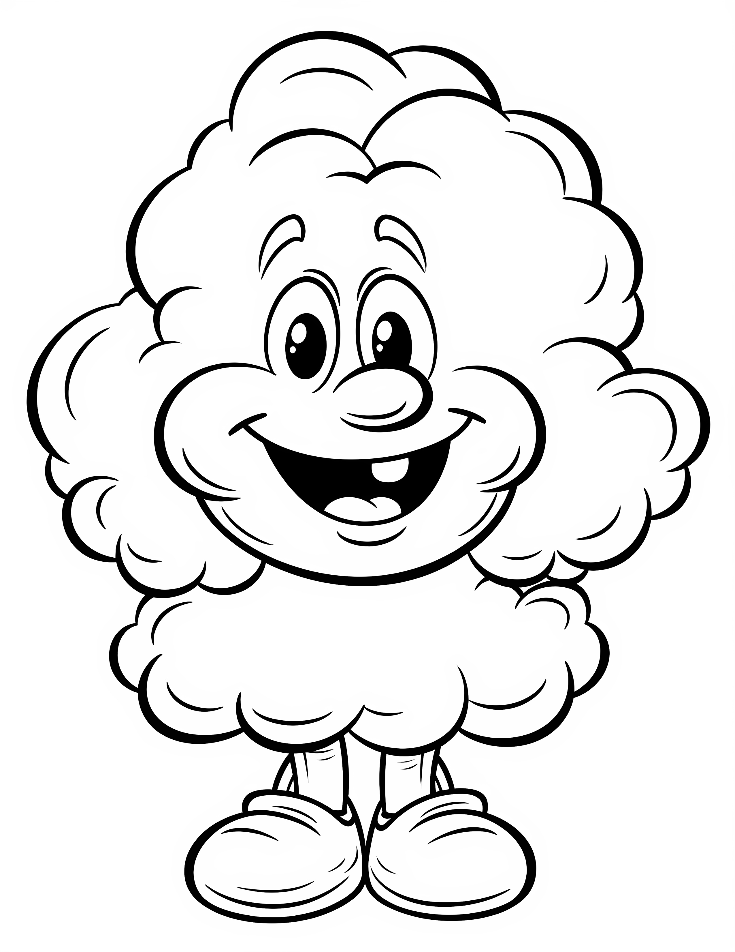 Cloud for kids coloring page on white color background #31016